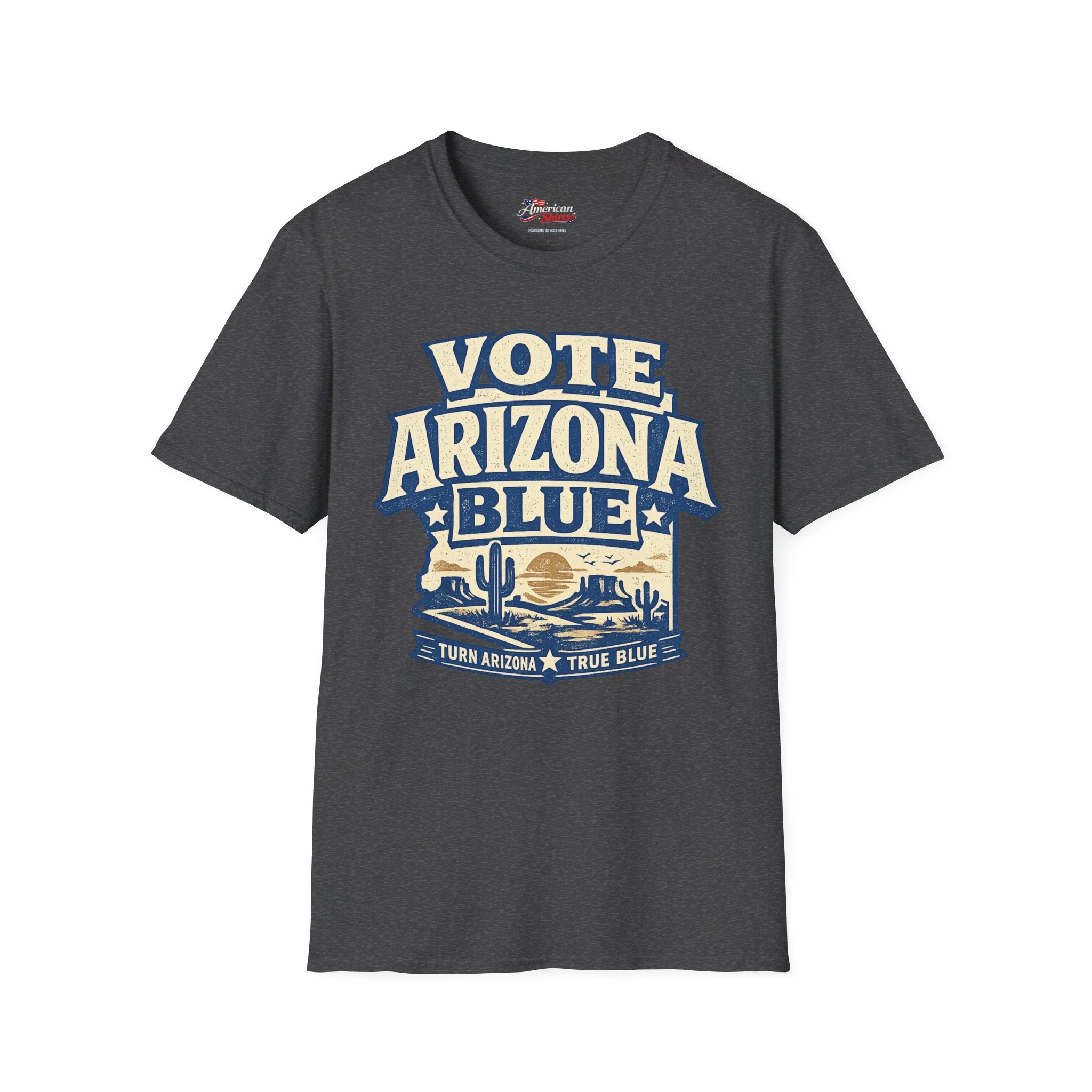 Vintage Arizona Blue Unisex Softstyle T-Shirt Blue 2026