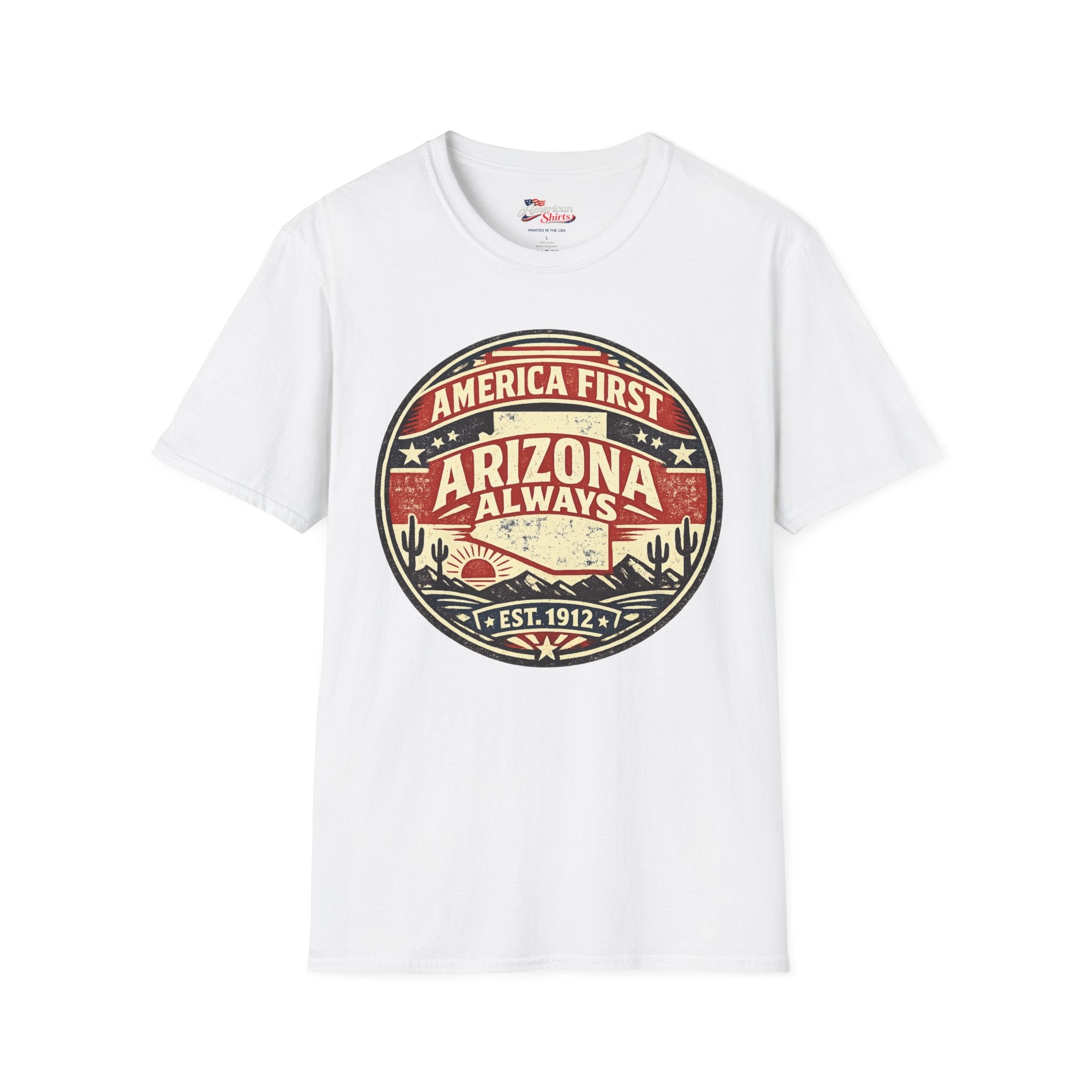 Conservative and Proud Arizona Unisex Softstyle T Shirt Red 2026