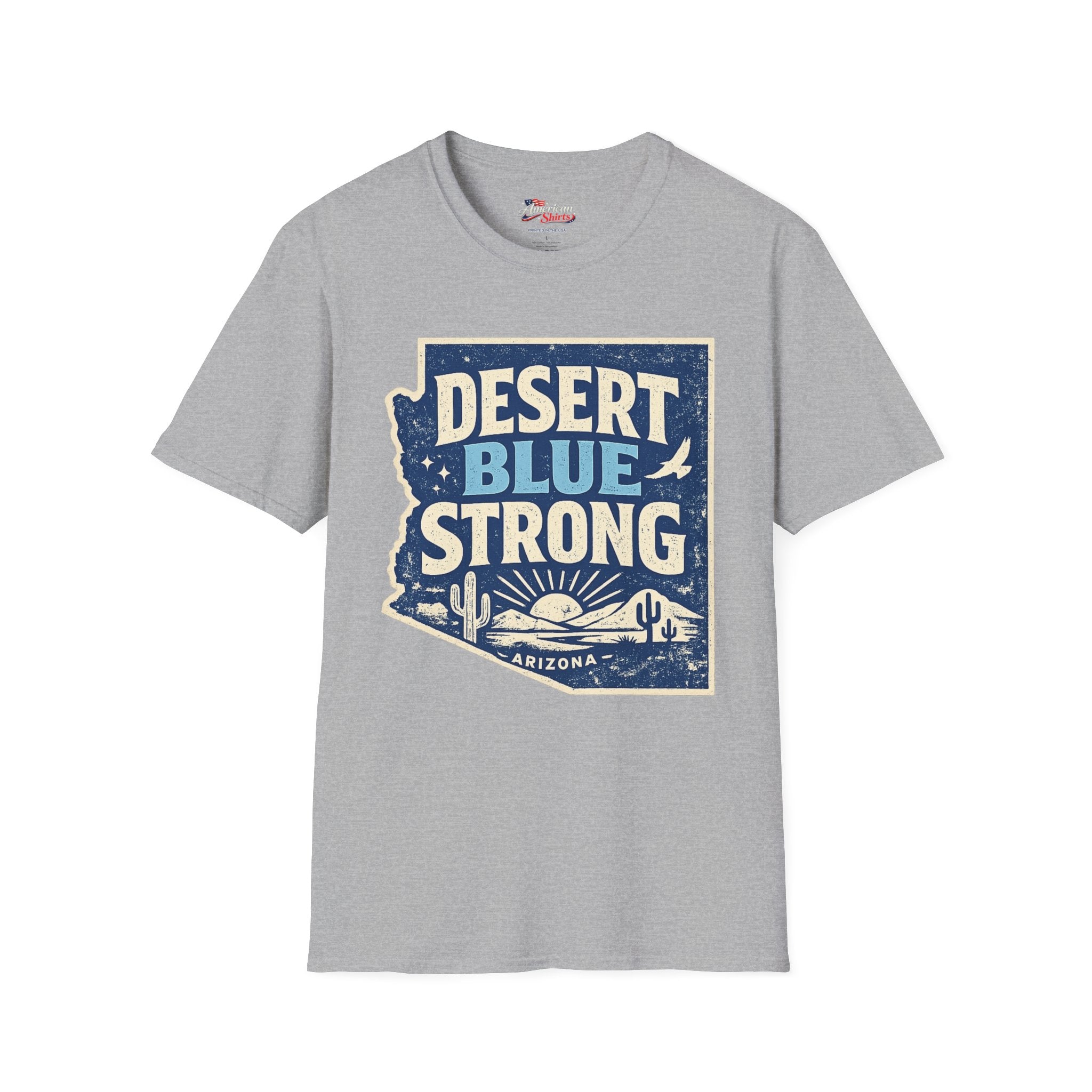 Arizona Desert Blue Strong Unisex Softstyle T-Shirt Blue 2026