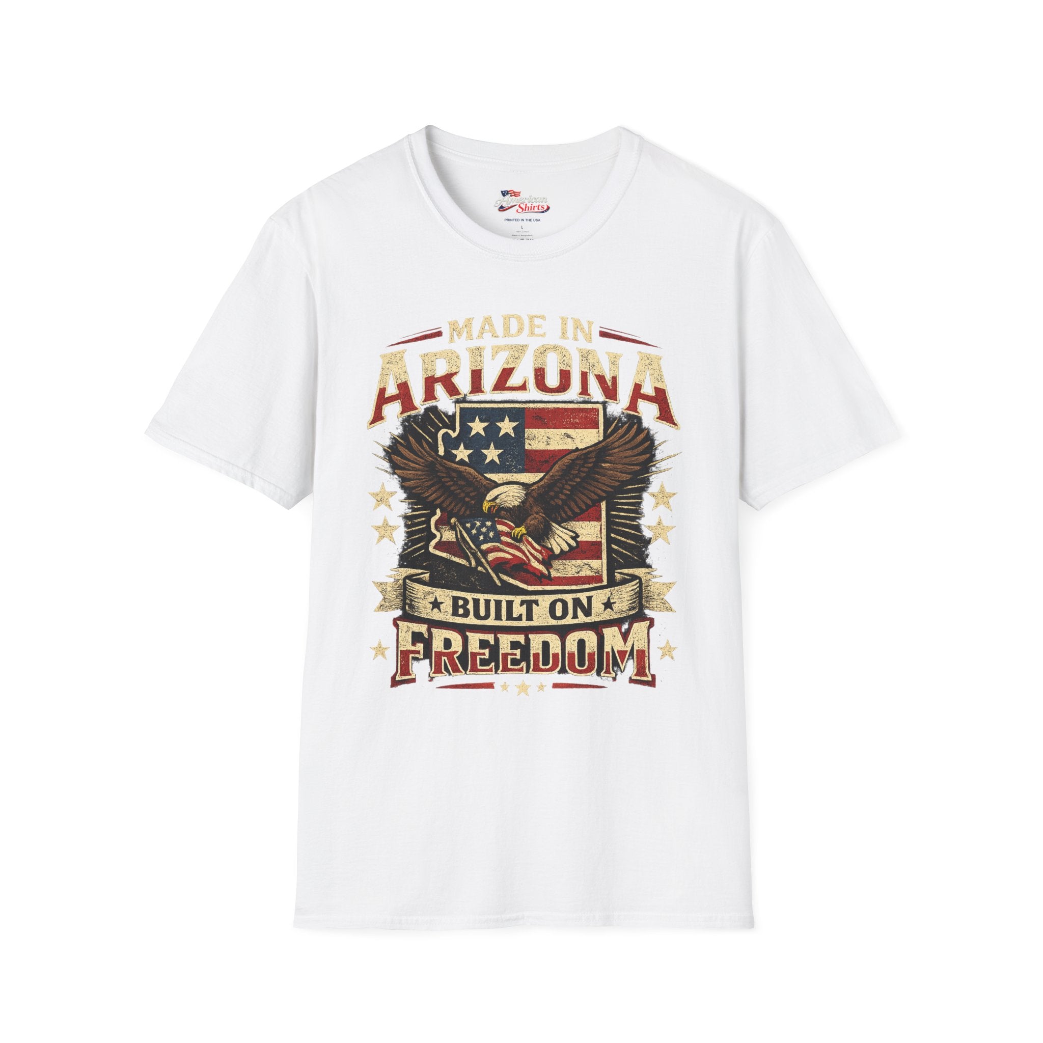 Made in Arizona Built on Freedom Unisex Softstyle T-Shirt Red 2026