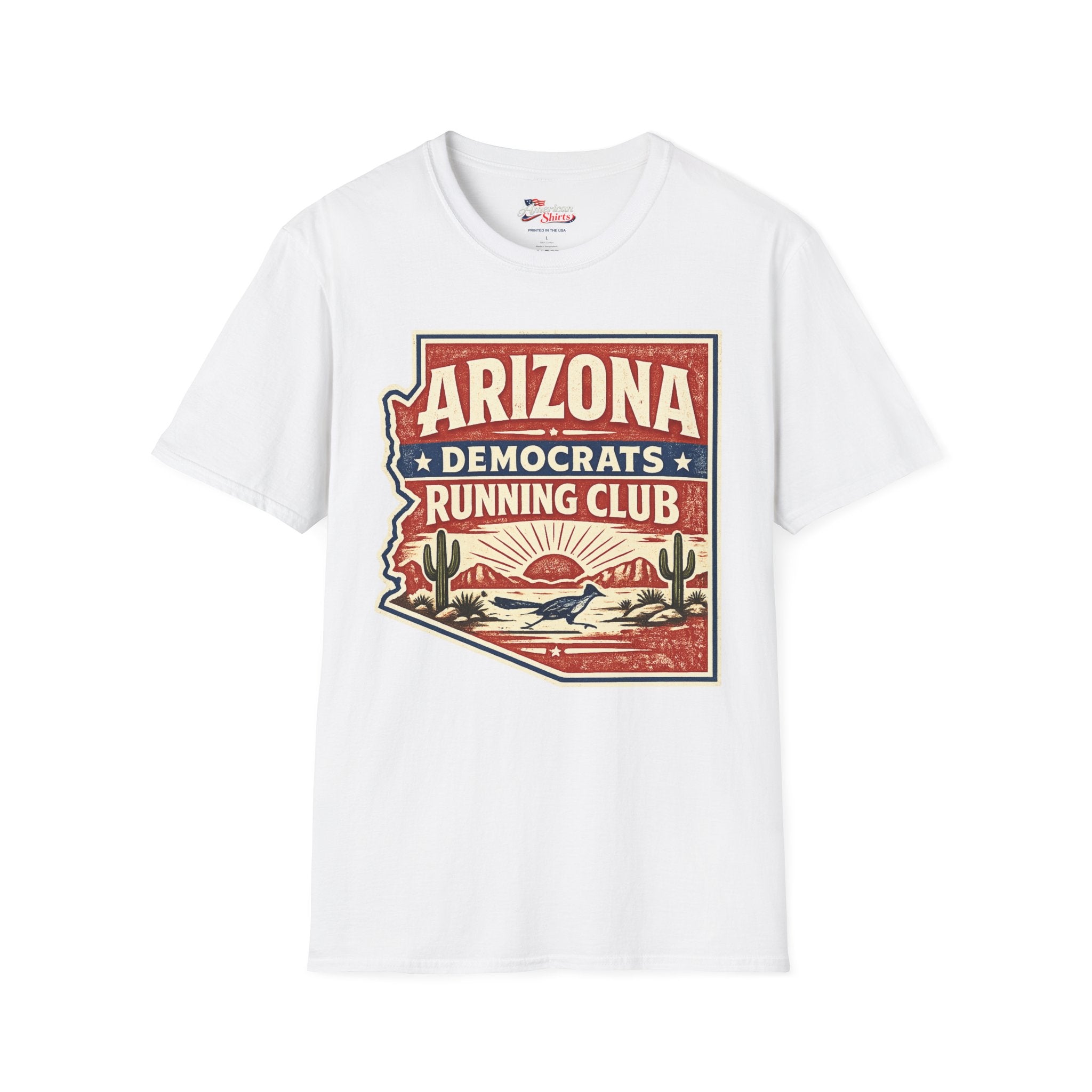 Arizona Democrats campaign logo Unisex Softstyle T-Shirt Blue 2026