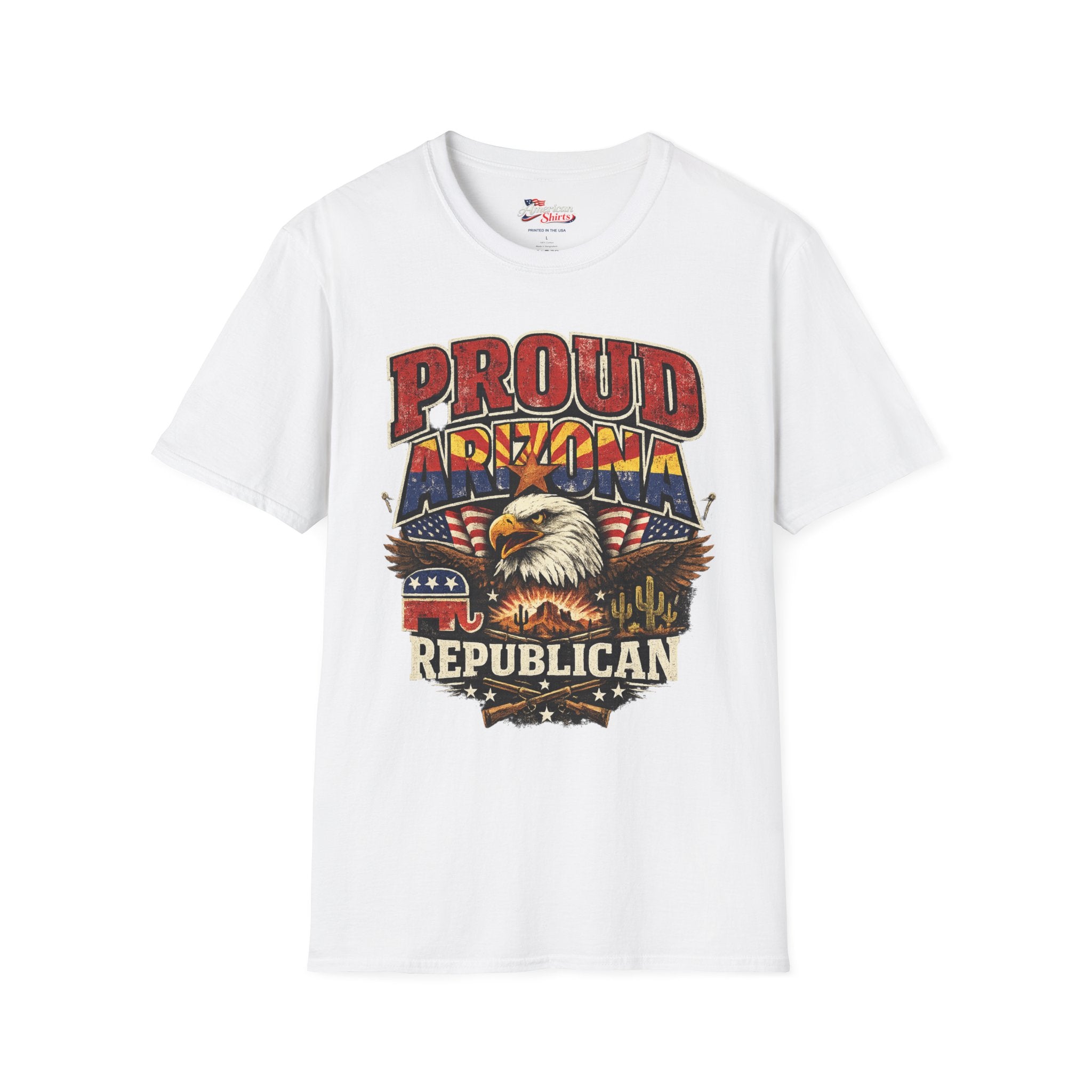 Proud Arizona Republican Unisex Softstyle T-Shirt Red 2026