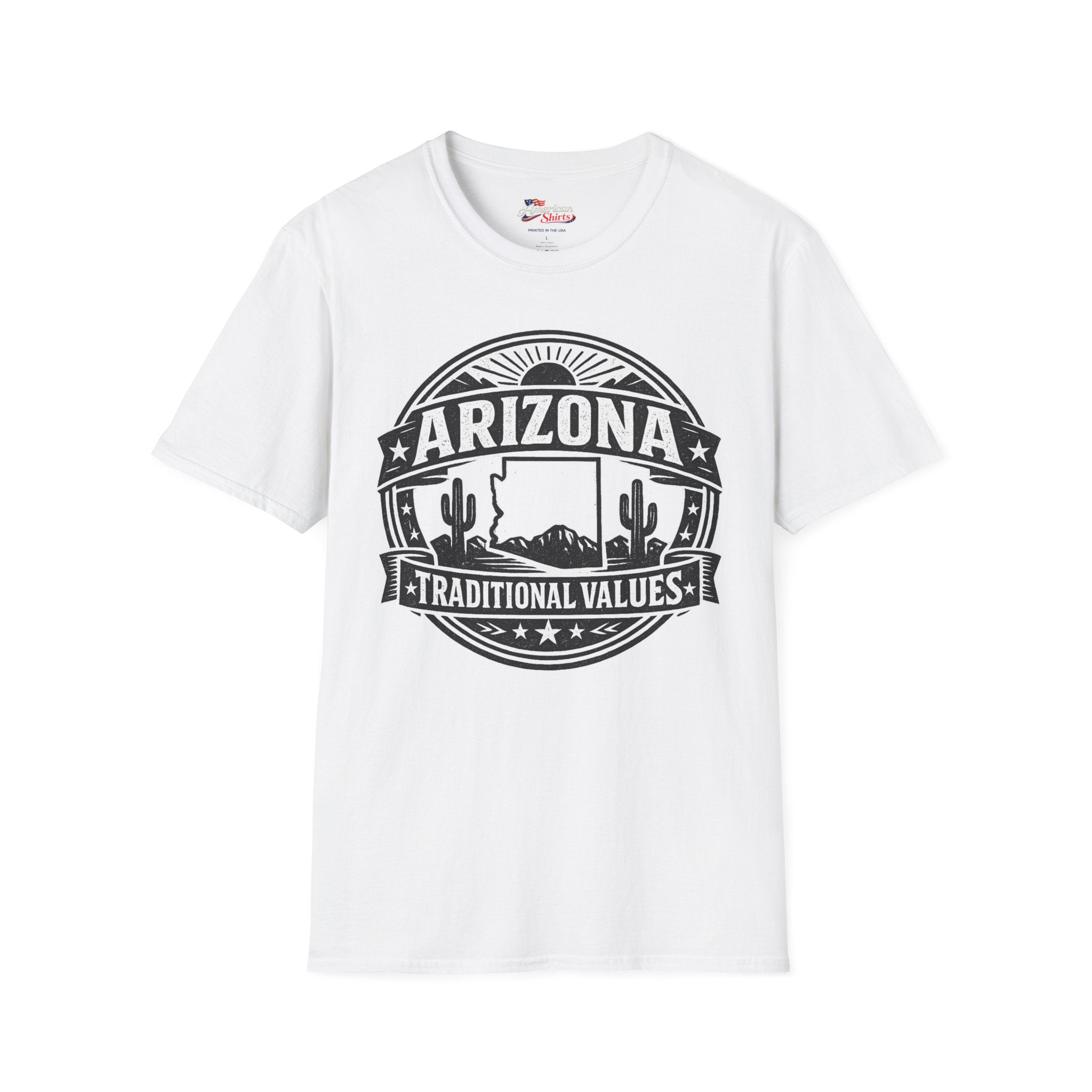 Vintage Arizona Traditional Values Unisex Softstyle T-Shirt Red 2026