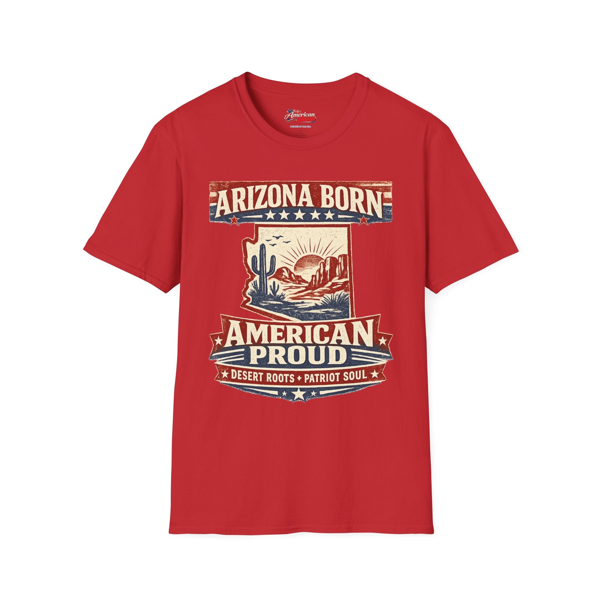 Arizona pride and desert spirit Unisex Softstyle T Shirt Red 2026