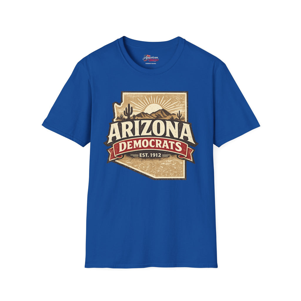 Arizona Democrats vintage Unisex Softstyle T-Shirt Blue 2026