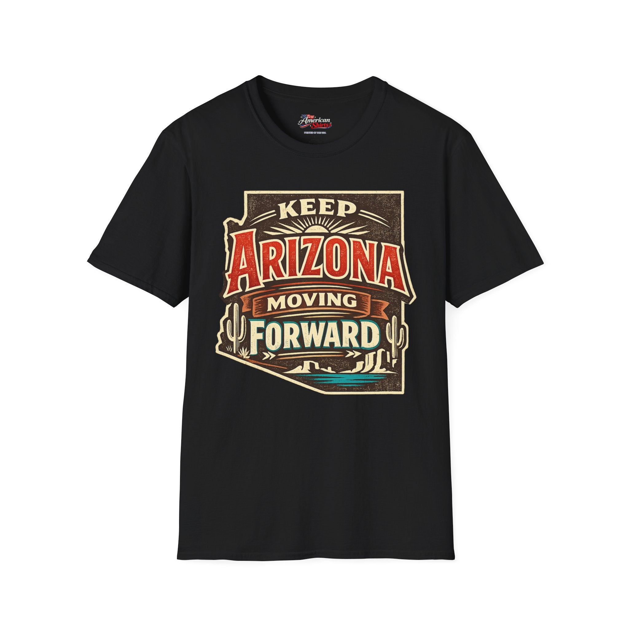 Keep Arizona Moving Forward design Unisex Softstyle T-Shirt Blue 2026