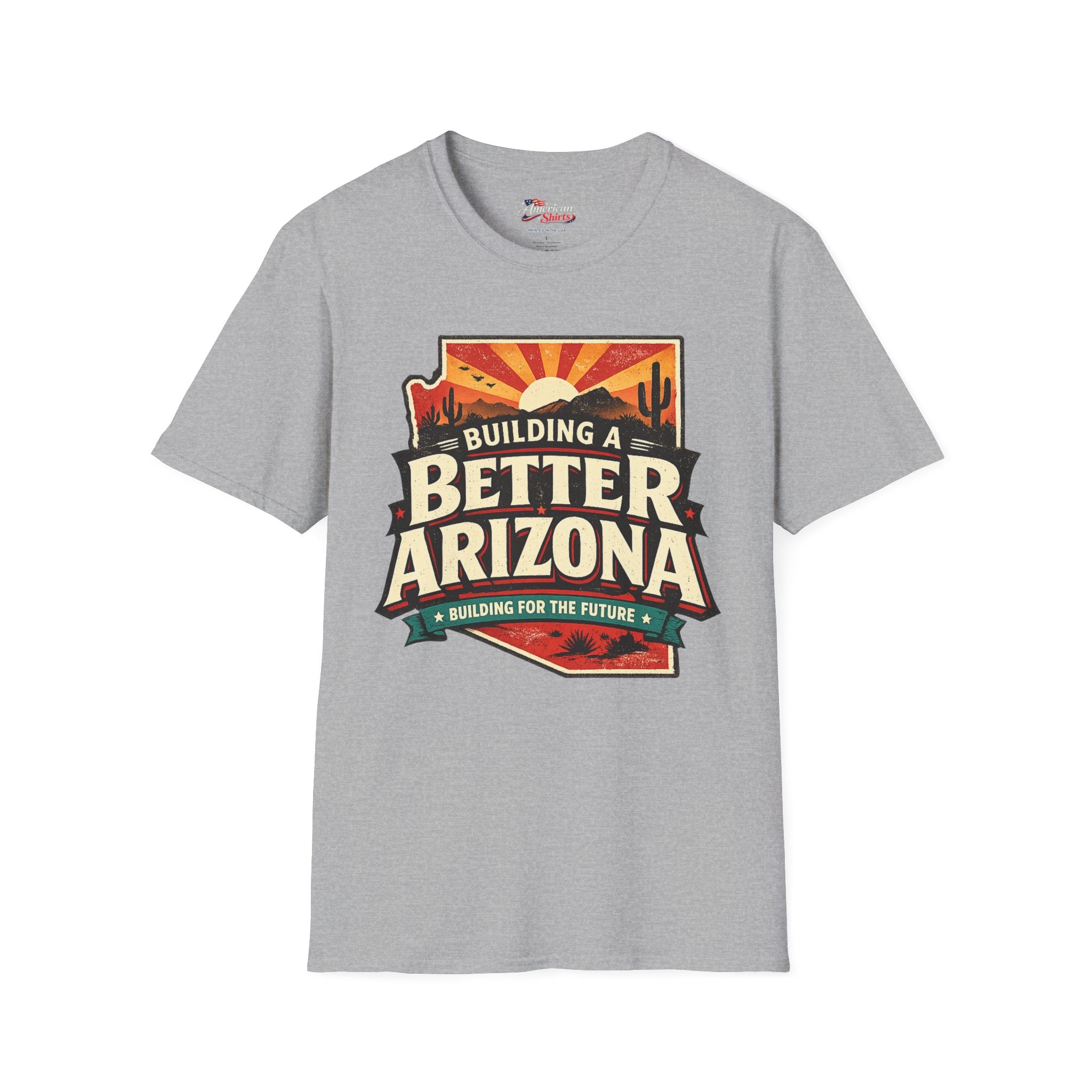 Building A Better Arizona For the Future Unisex Softstyle T-Shirt Blue 2026