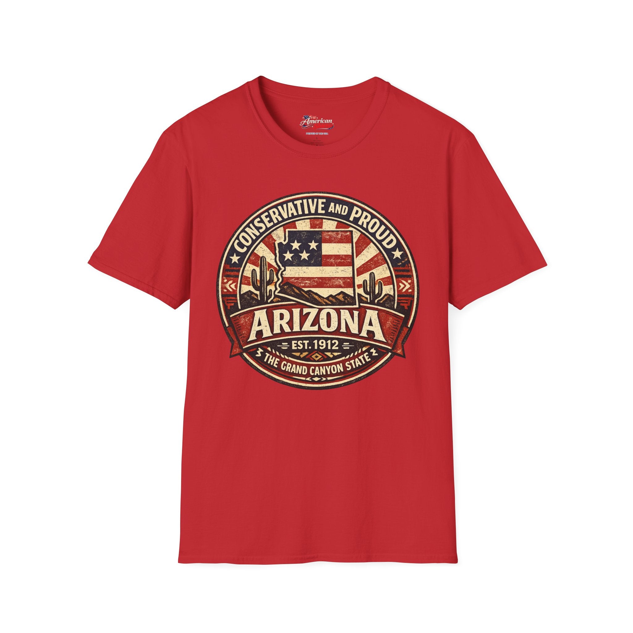 Vintage Arizona Unisex Softstyle T-Shirt Red 2026