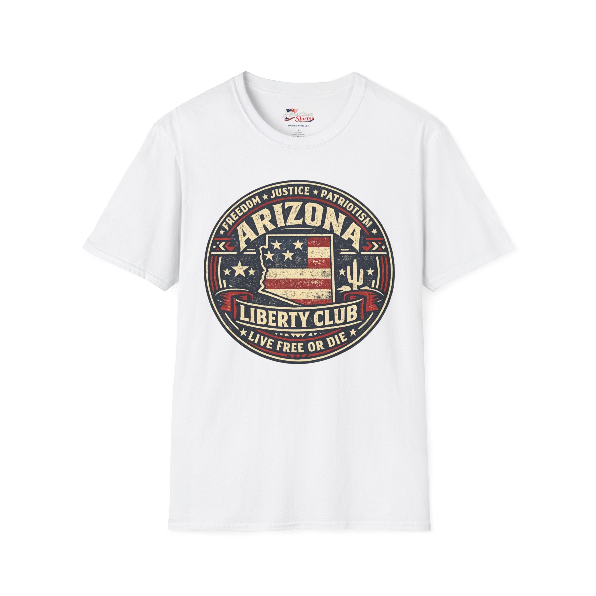 Vintage Arizona Liberty Club Unisex Softstyle T-Shirt Red 2026