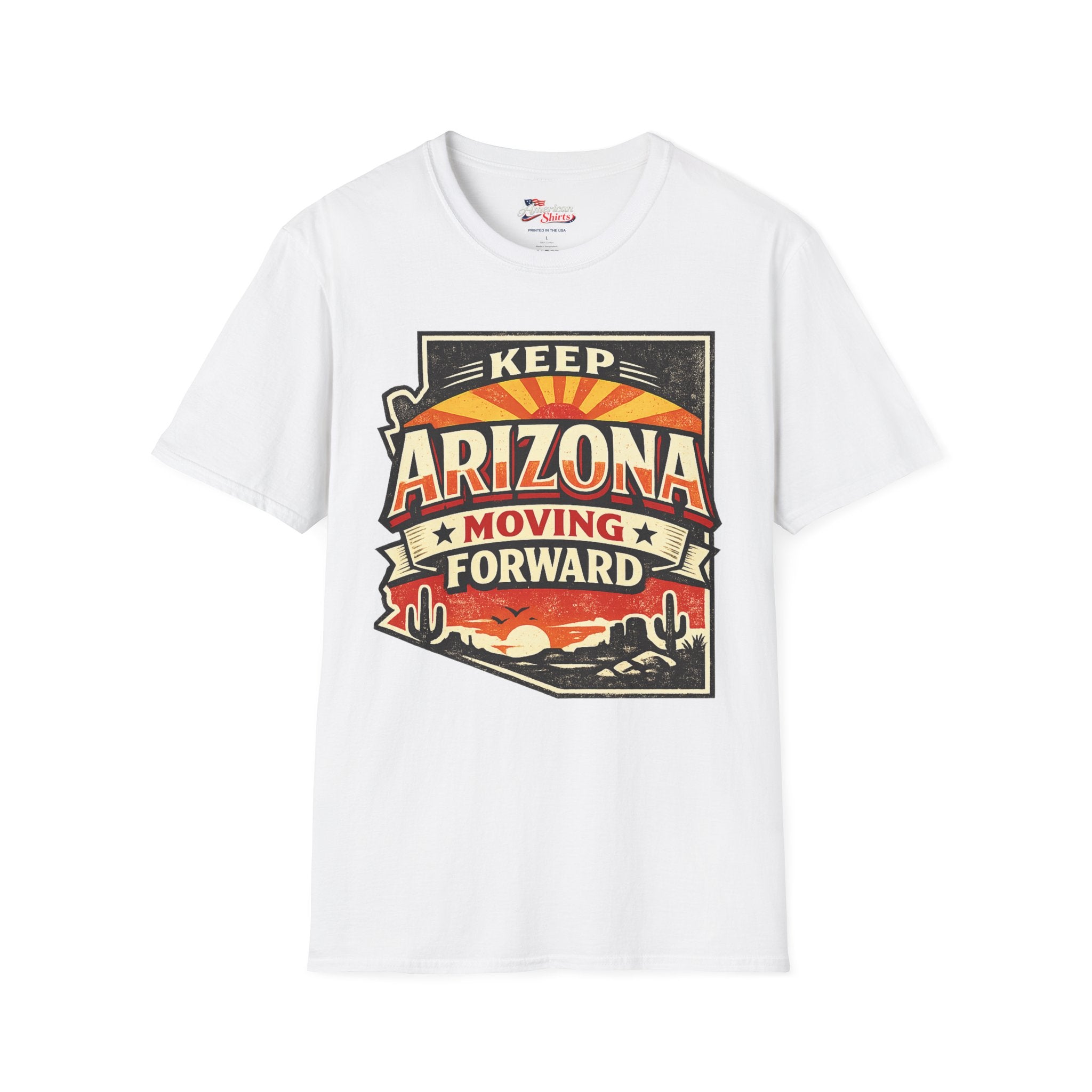 Keep Arizona moving forward Unisex Softstyle T-Shirt Blue 2026