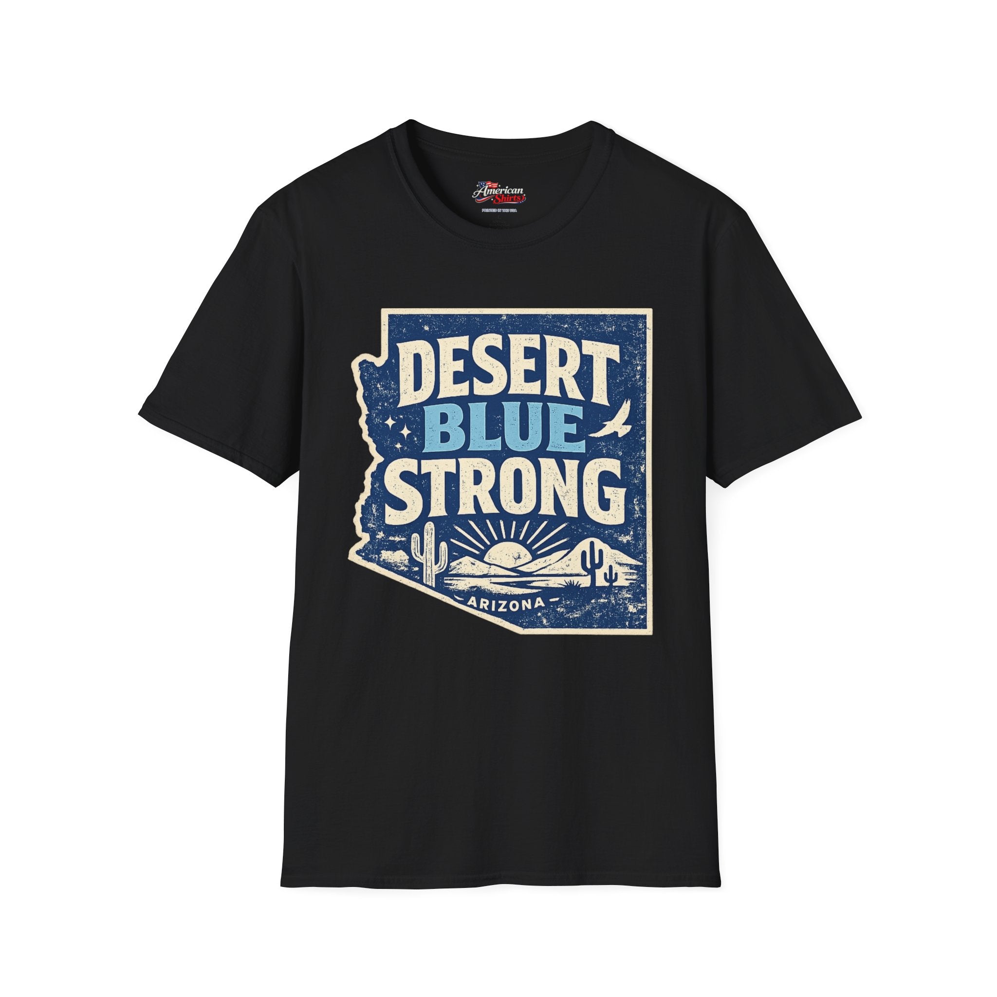 Arizona Desert Blue Strong Unisex Softstyle T-Shirt Blue 2026