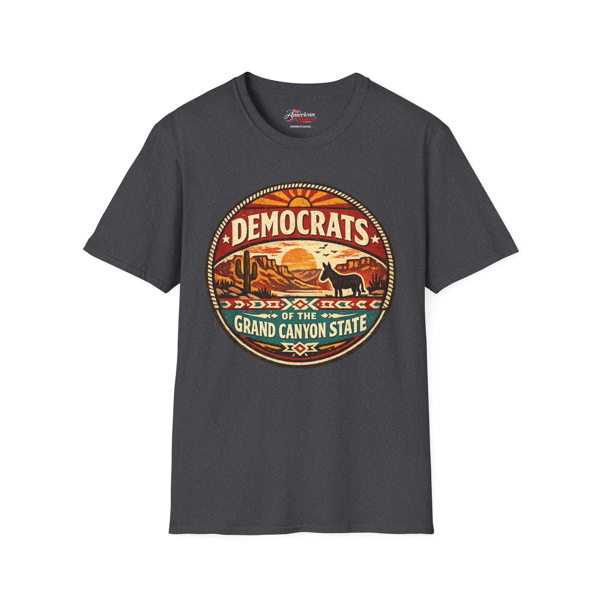 Arizona Democrats of the grand Canyon Unisex Softstyle T-Shirt Blue 2026