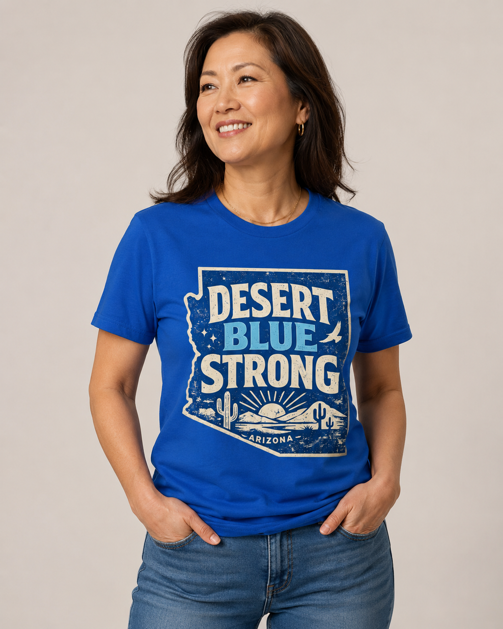 Arizona Desert Blue Strong Unisex Softstyle T-Shirt Blue 2026