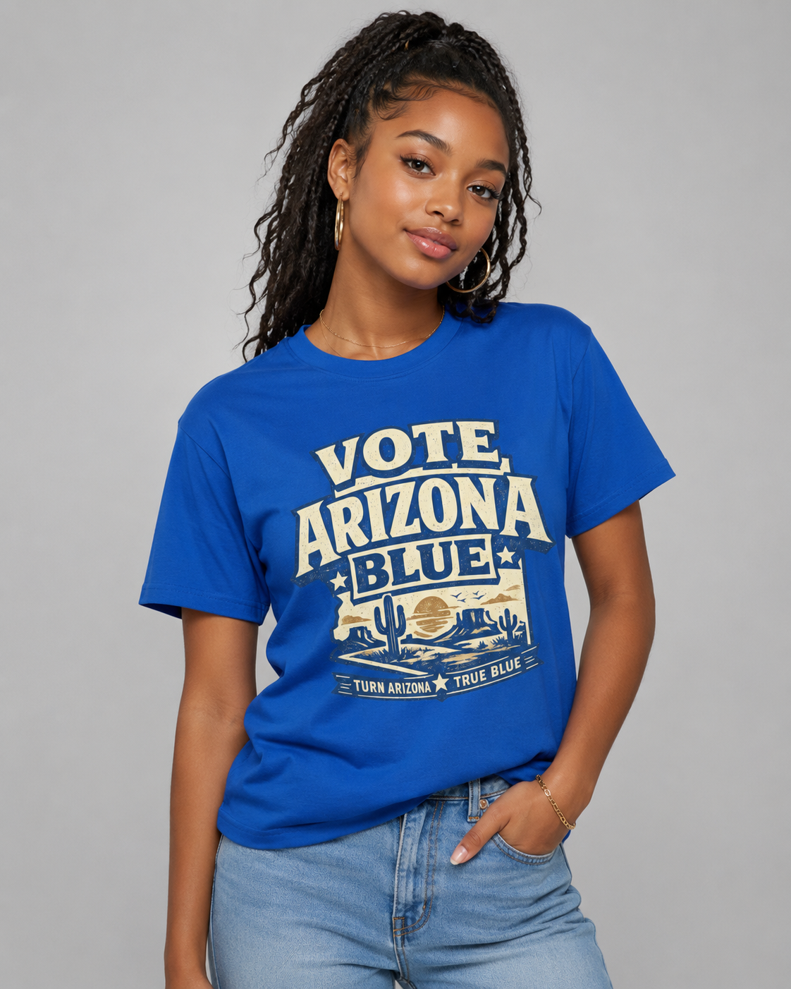 Vintage Arizona Blue Unisex Softstyle T-Shirt Blue 2026