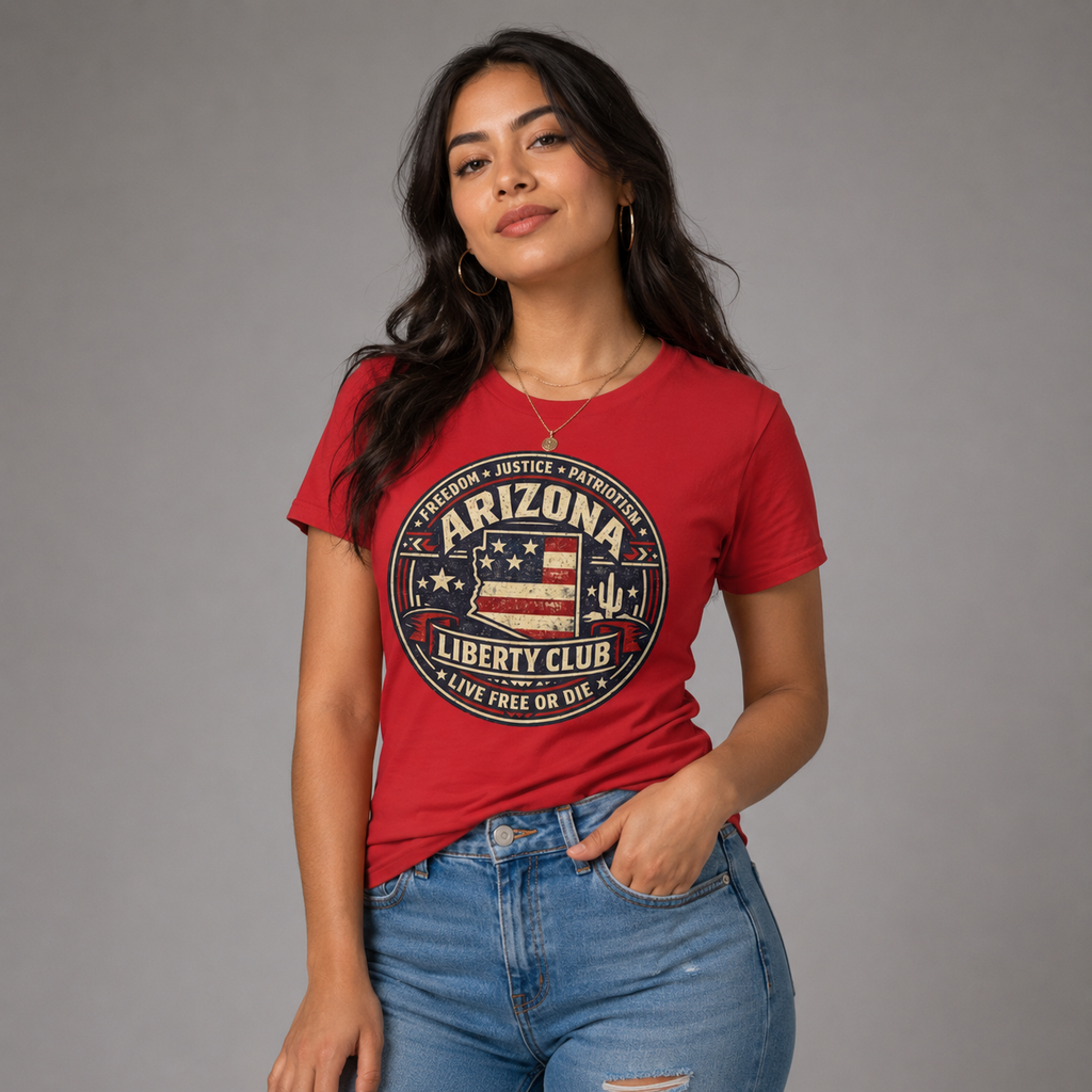 Vintage Arizona Liberty Club Unisex Softstyle T-Shirt Red 2026
