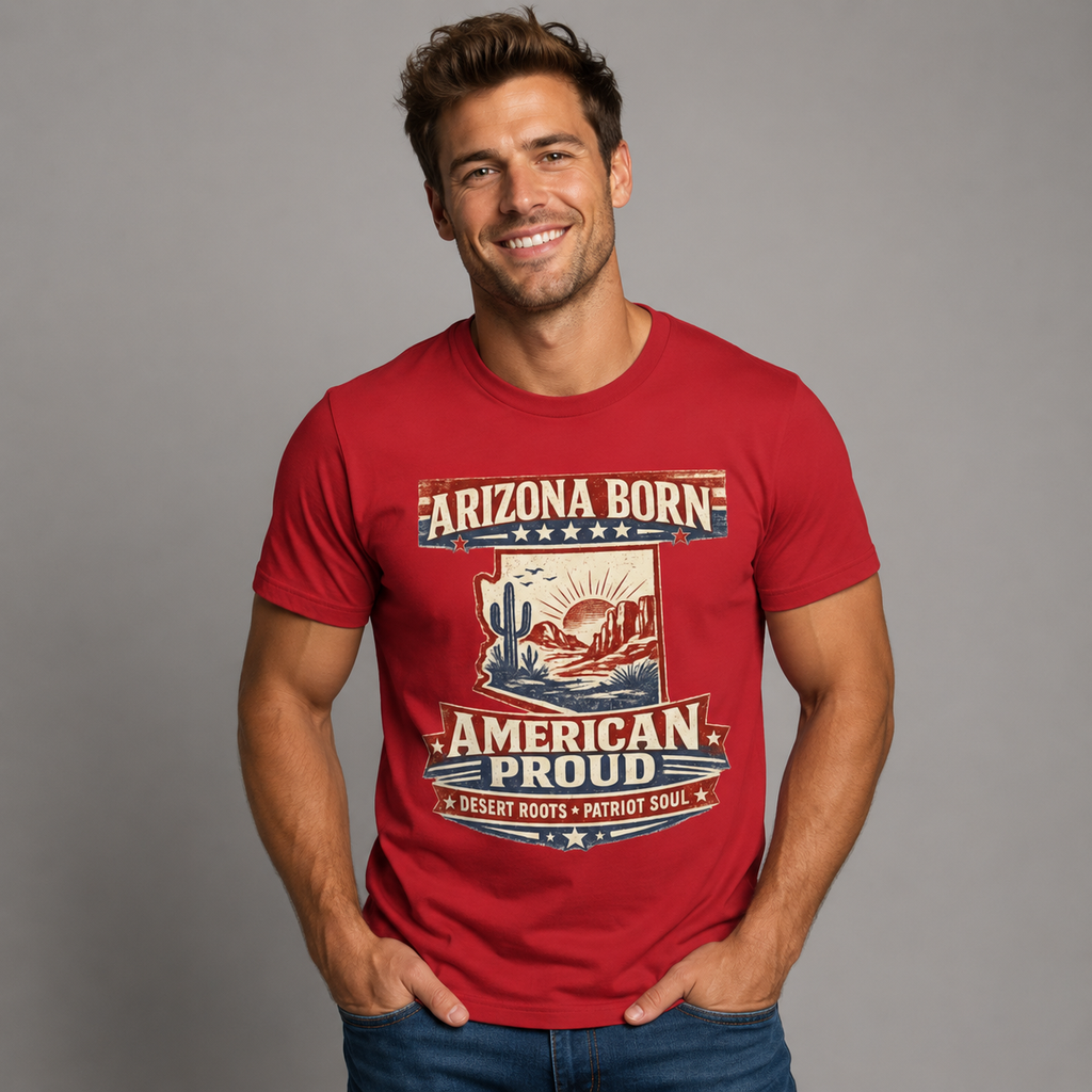 Arizona pride and desert spirit Unisex Softstyle T Shirt Red 2026