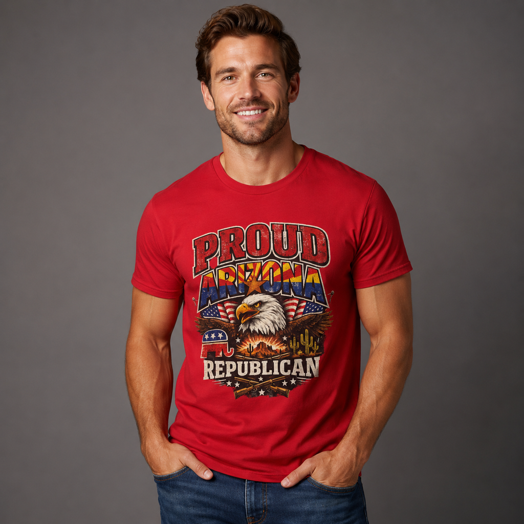 Proud Arizona Republican Unisex Softstyle T-Shirt Red 2026
