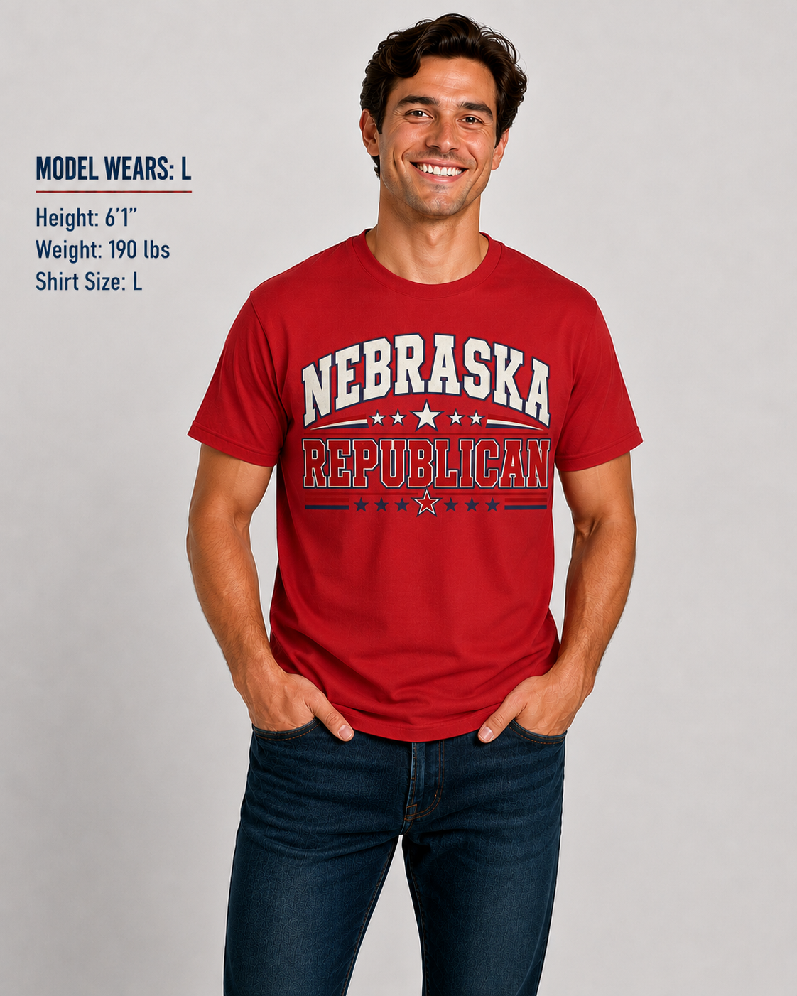 Nebraska Republican Unisex T-Shirt State Pride Political Tee Red 2026