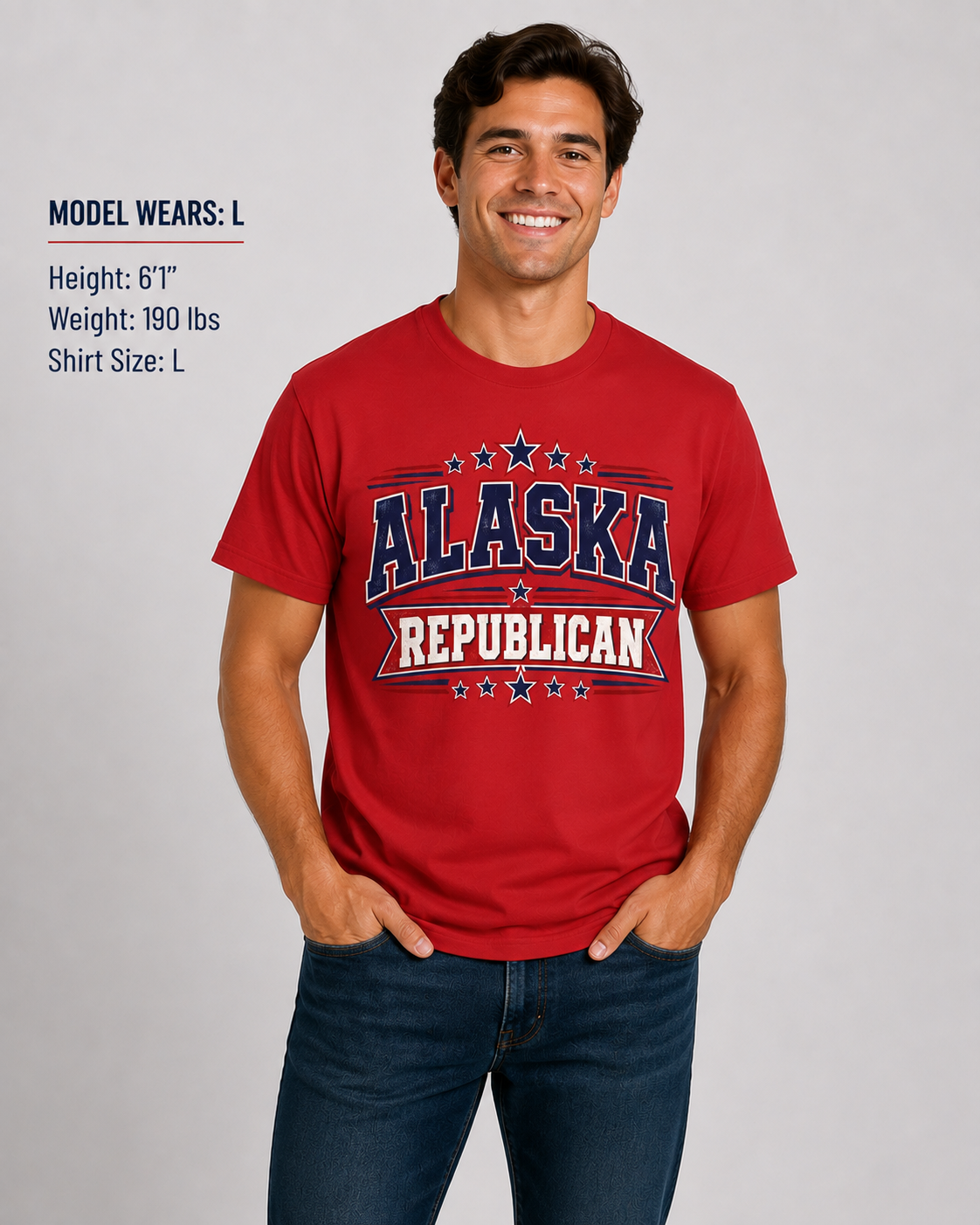 Alaska Republican Unisex T-Shirt State Pride Political Tee Red 2026