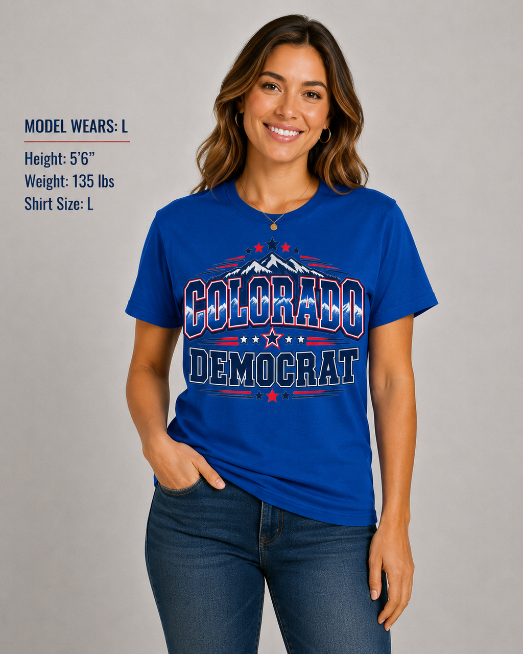 Colorado Democrat Unisex T-Shirt State Pride Political Tee Blue 2026