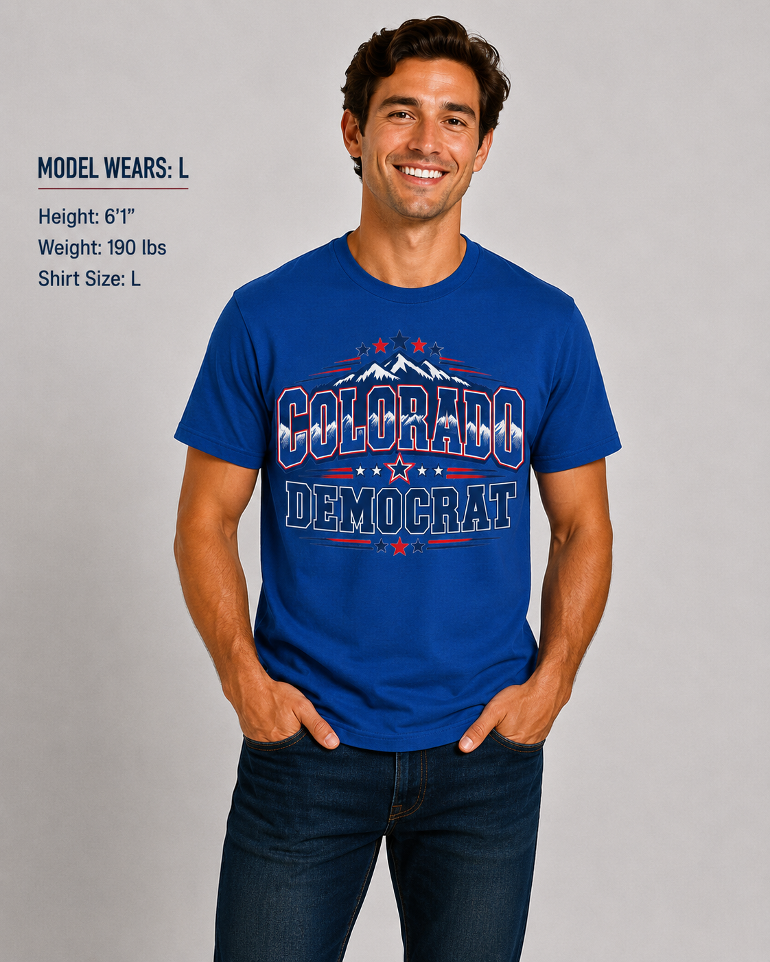 Colorado Democrat Unisex T-Shirt State Pride Political Tee Blue 2026