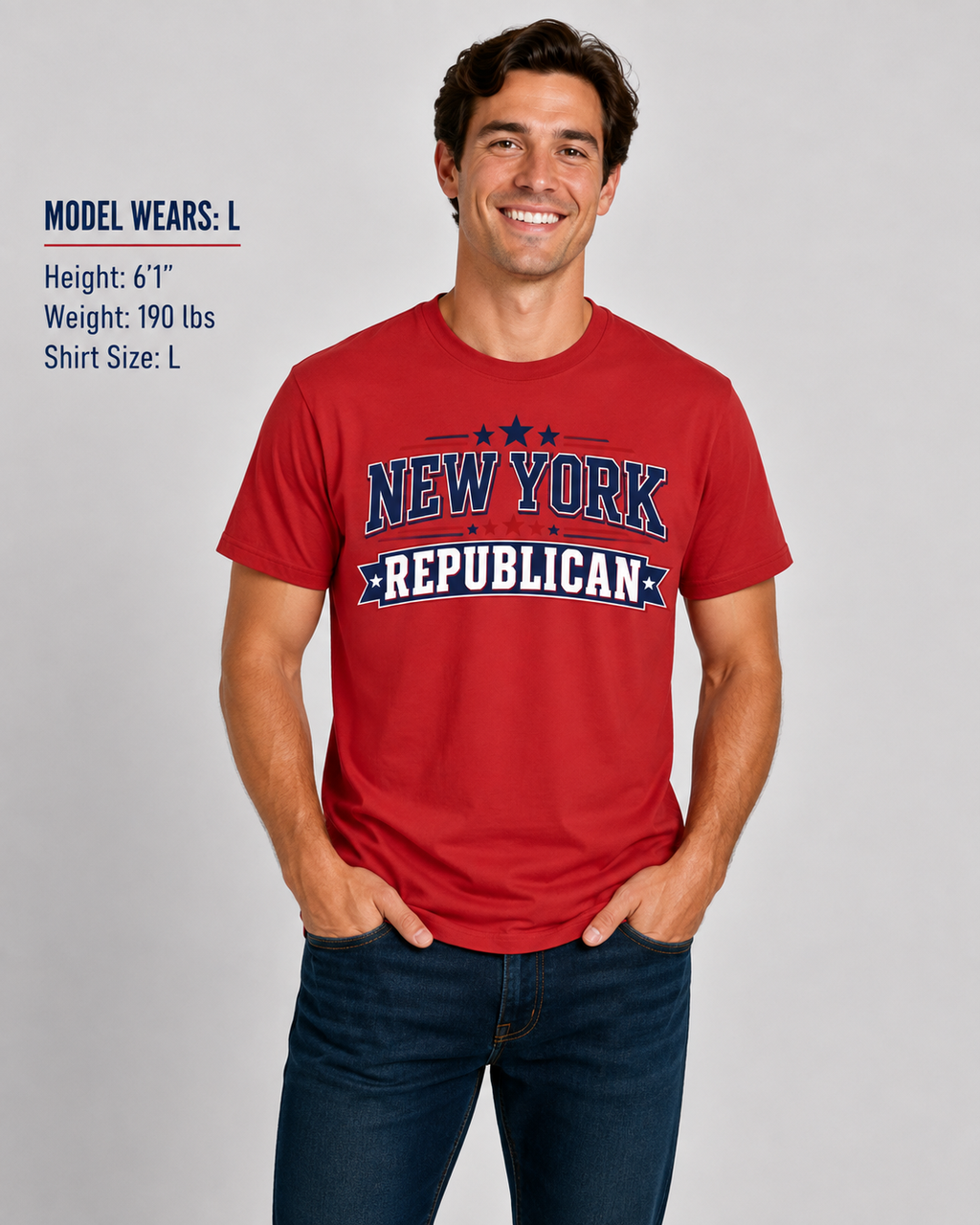 New York Republican Unisex T-Shirt State Pride Political Tee Red 2026