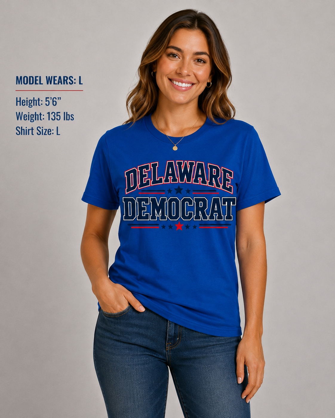 Delaware Democrat Unisex T-Shirt State Pride Political Tee Blue 2026