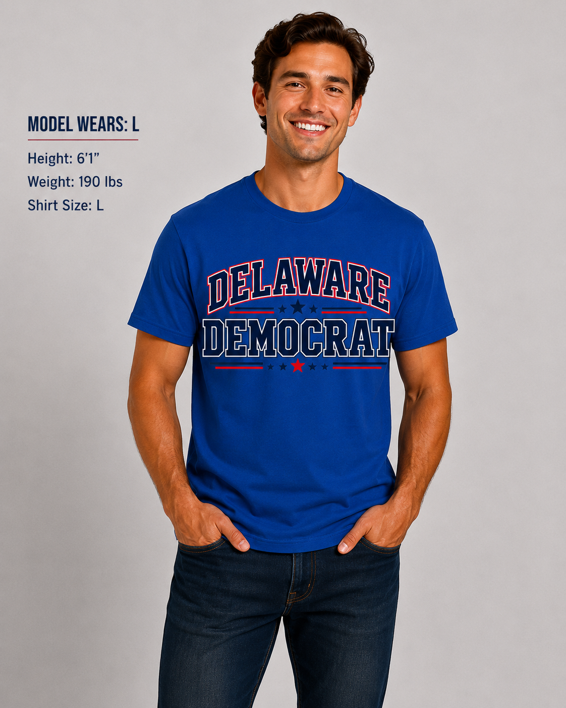 Delaware Democrat Unisex T-Shirt State Pride Political Tee Blue 2026