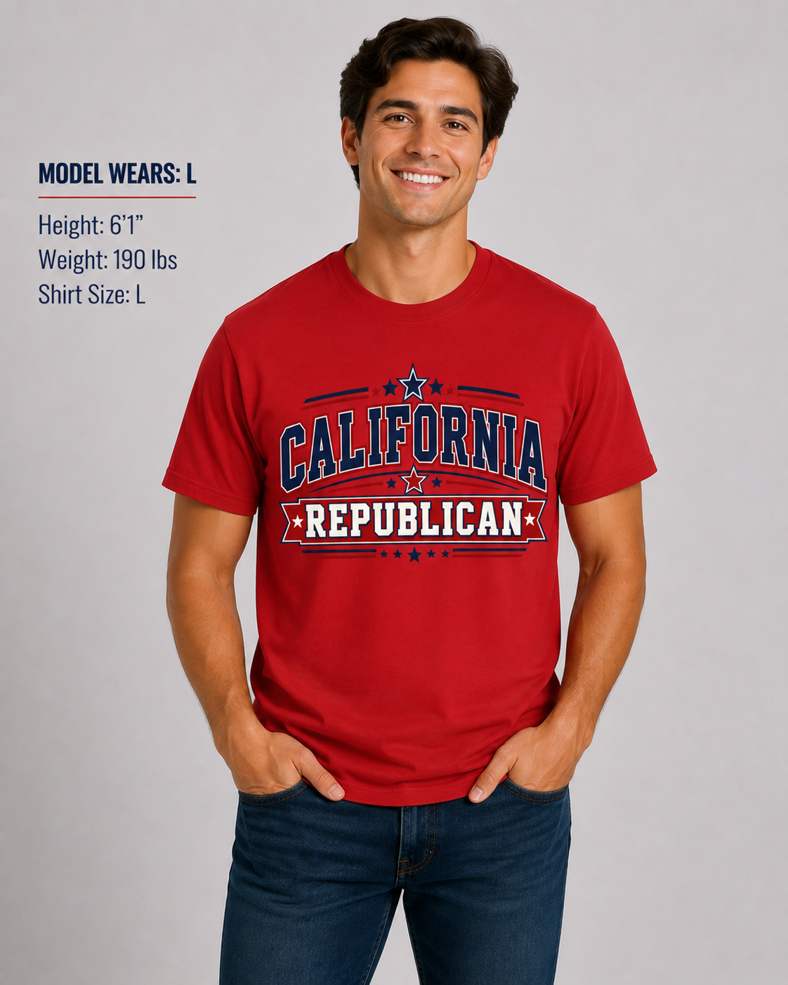 California Republican Unisex T-Shirt State Pride Political Tee Red 2026