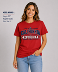 California Republican Unisex T-Shirt State Pride Political Tee Red 2026