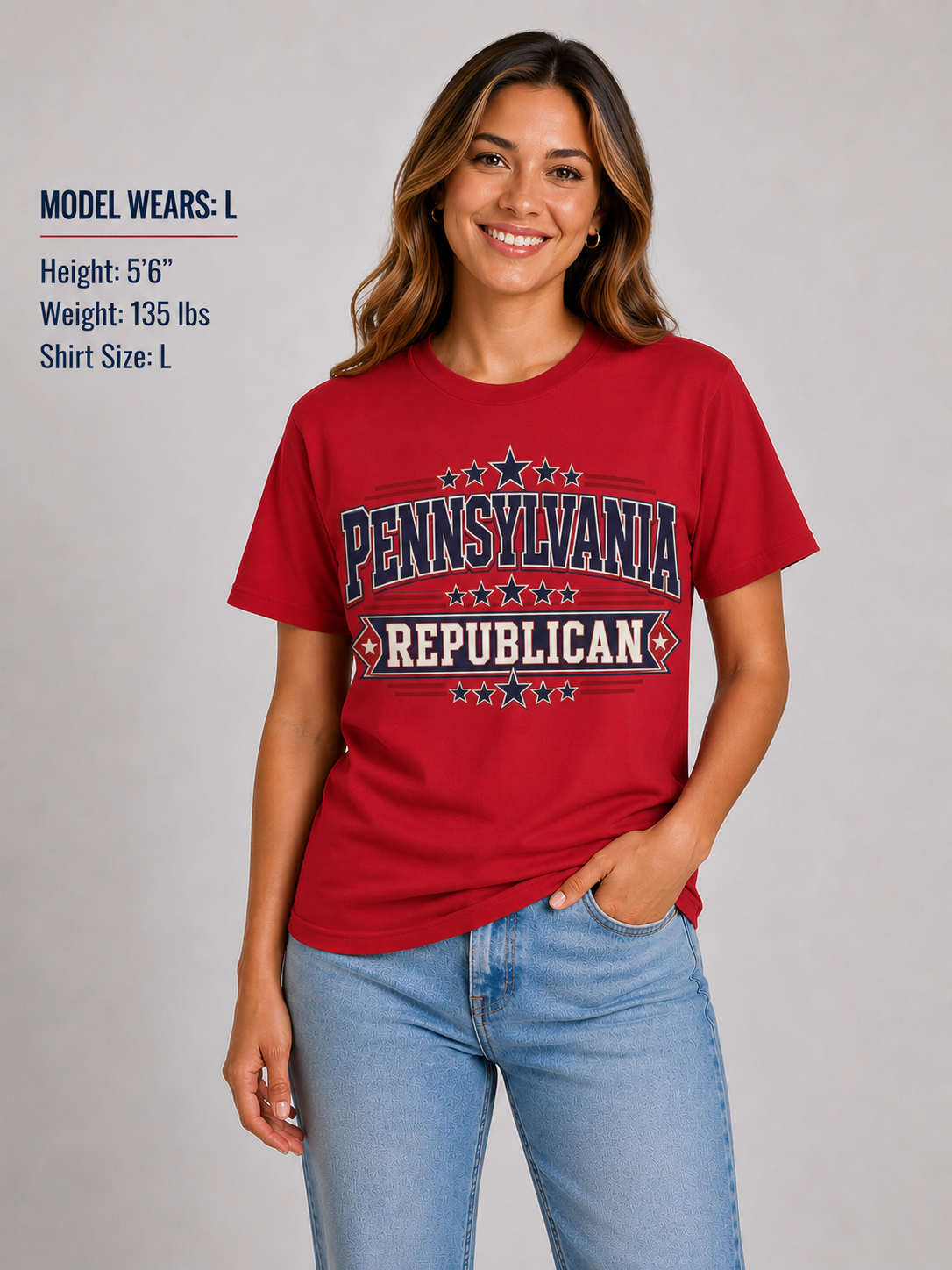 Pennsylvania Republican Unisex T-Shirt State Pride Political Tee Red 2026