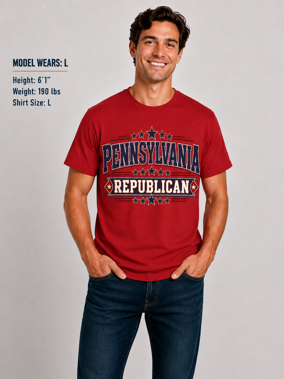 Pennsylvania Republican Unisex T-Shirt State Pride Political Tee Red 2026