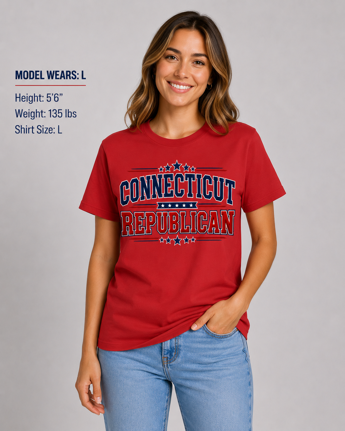 Connecticut Republican Unisex T-Shirt State Pride Political Tee Red 2026