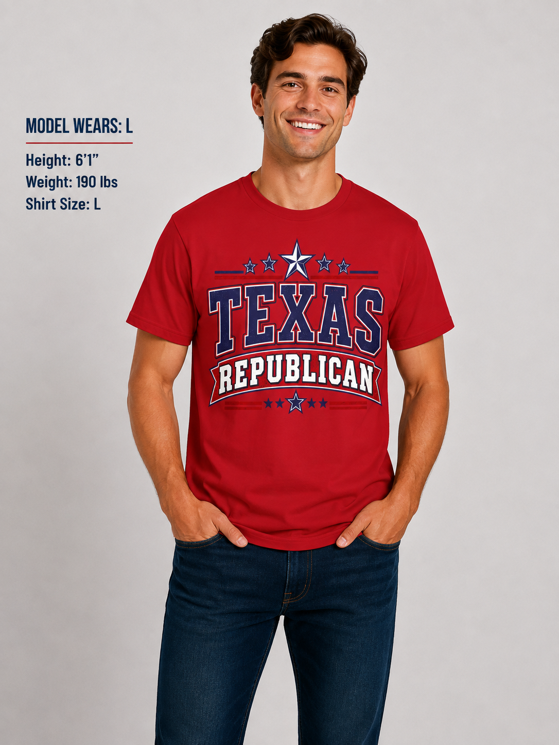 Texas Republican Unisex T-Shirt State Pride Political Tee Red 2026