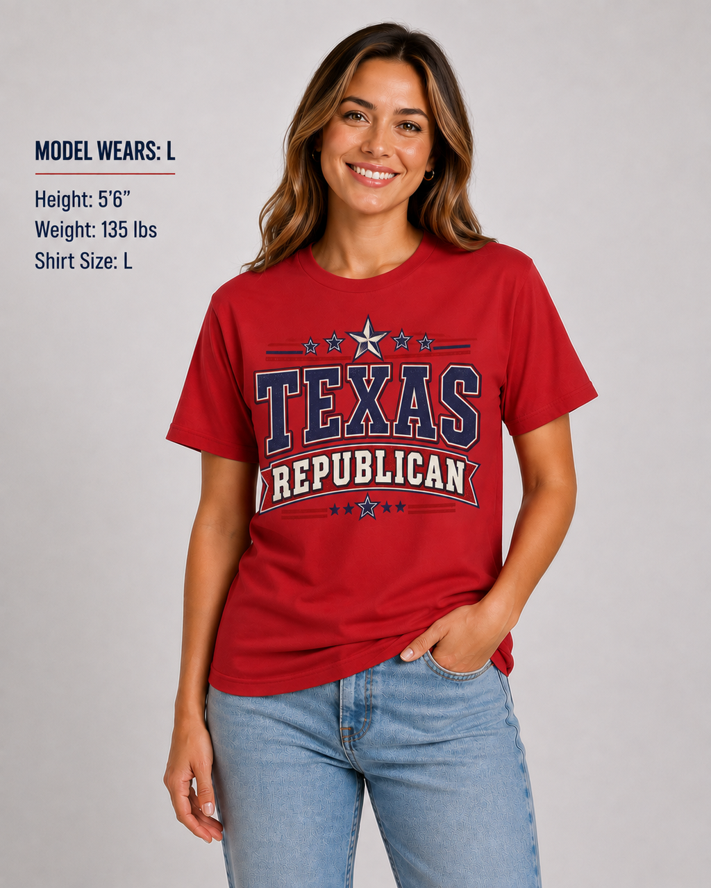 Texas Republican Unisex T-Shirt State Pride Political Tee Red 2026