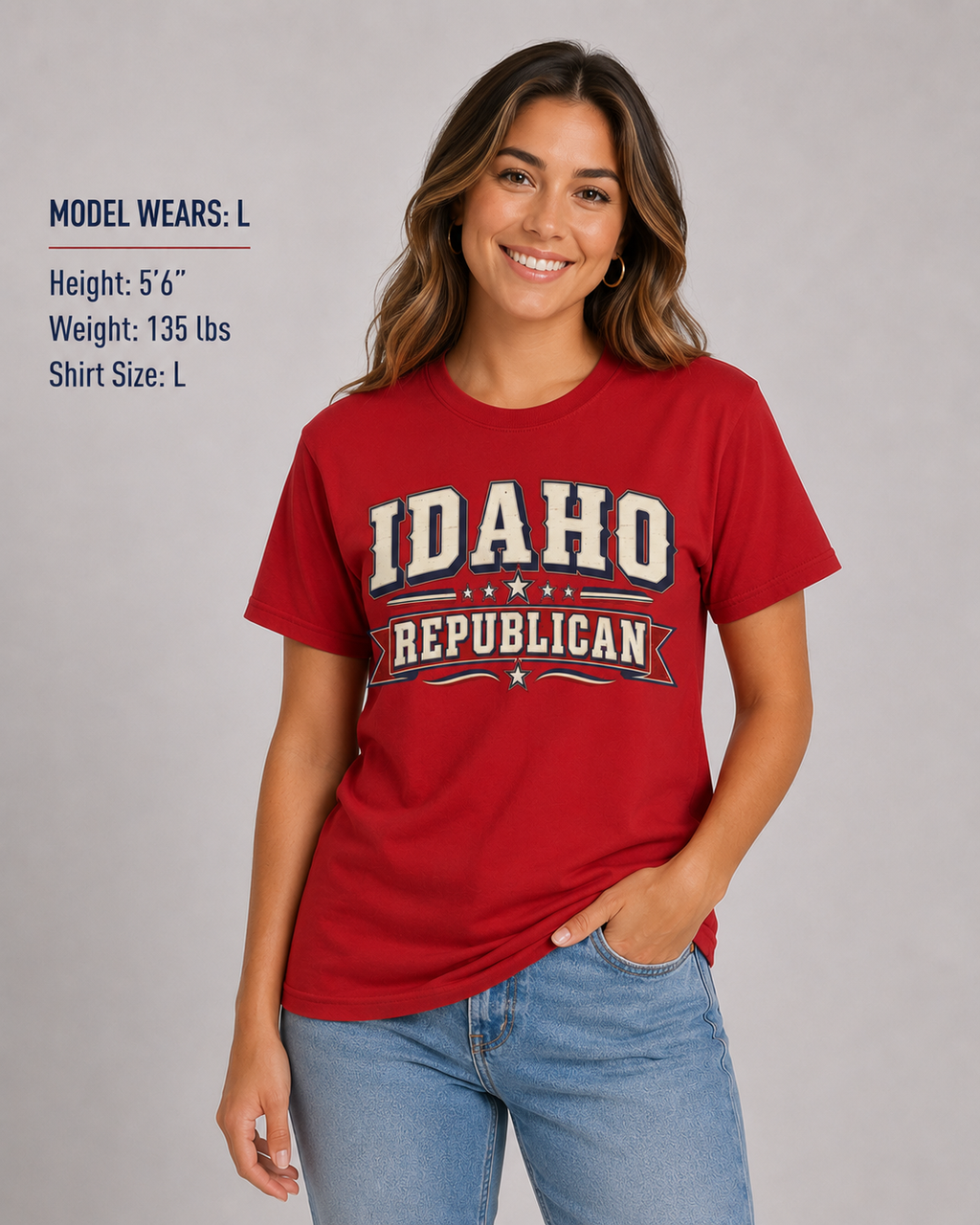 Idaho Republican Unisex T-Shirt State Pride Political Tee Red 2026