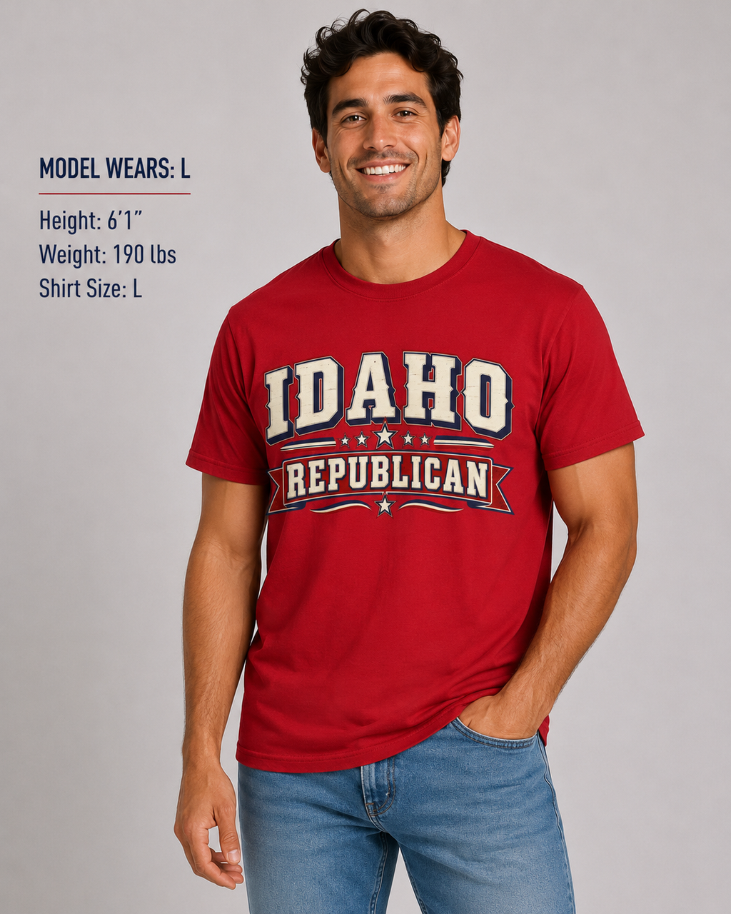 Idaho Republican Unisex T-Shirt State Pride Political Tee Red 2026