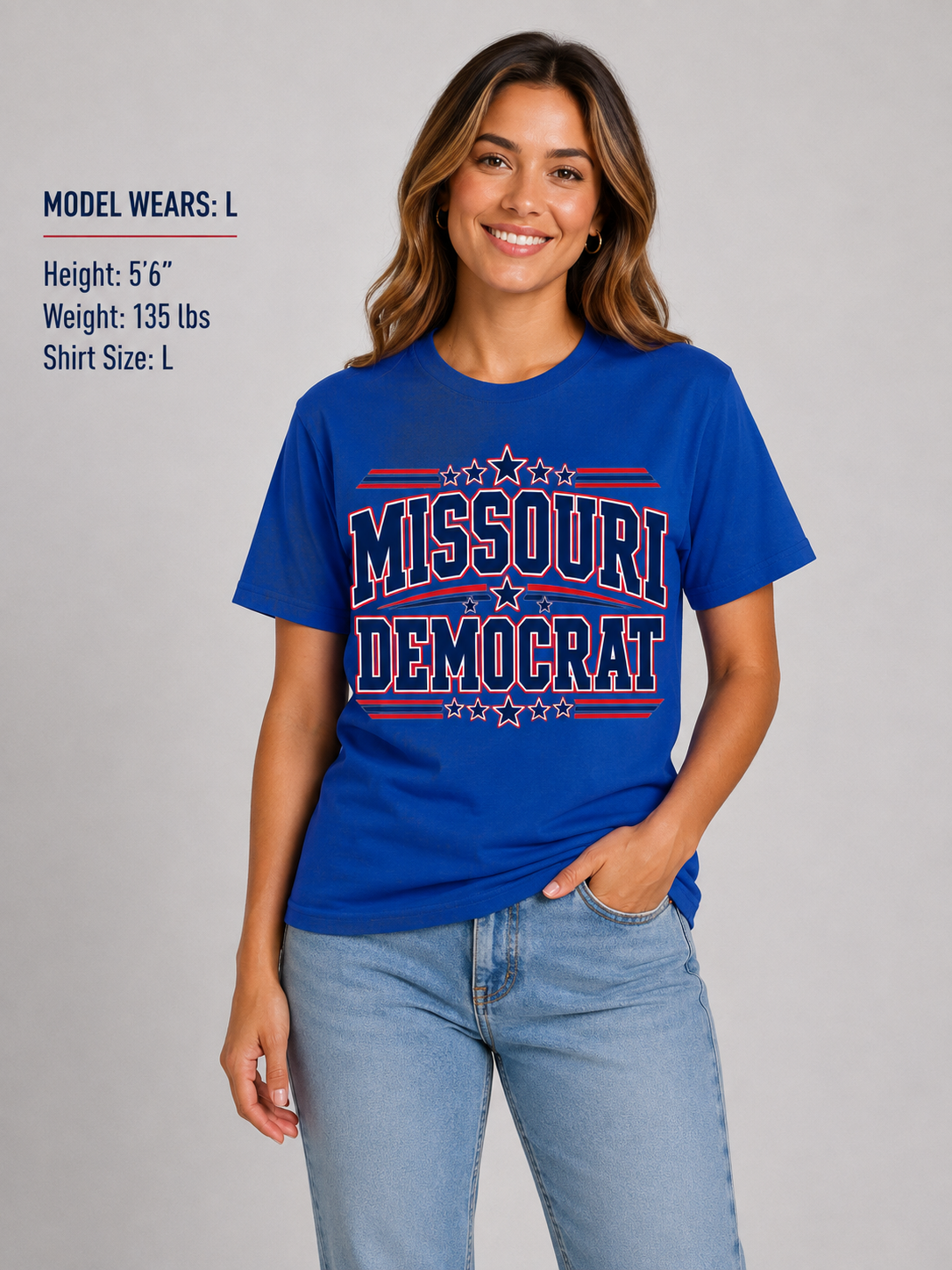 Missouri Democrat Unisex T-Shirt State Pride Political Tee Blue 2026