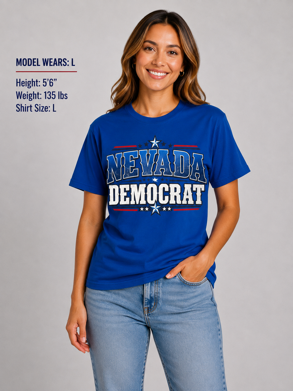 Nevada Democrat Unisex T-Shirt State Pride Political Tee Blue 2026