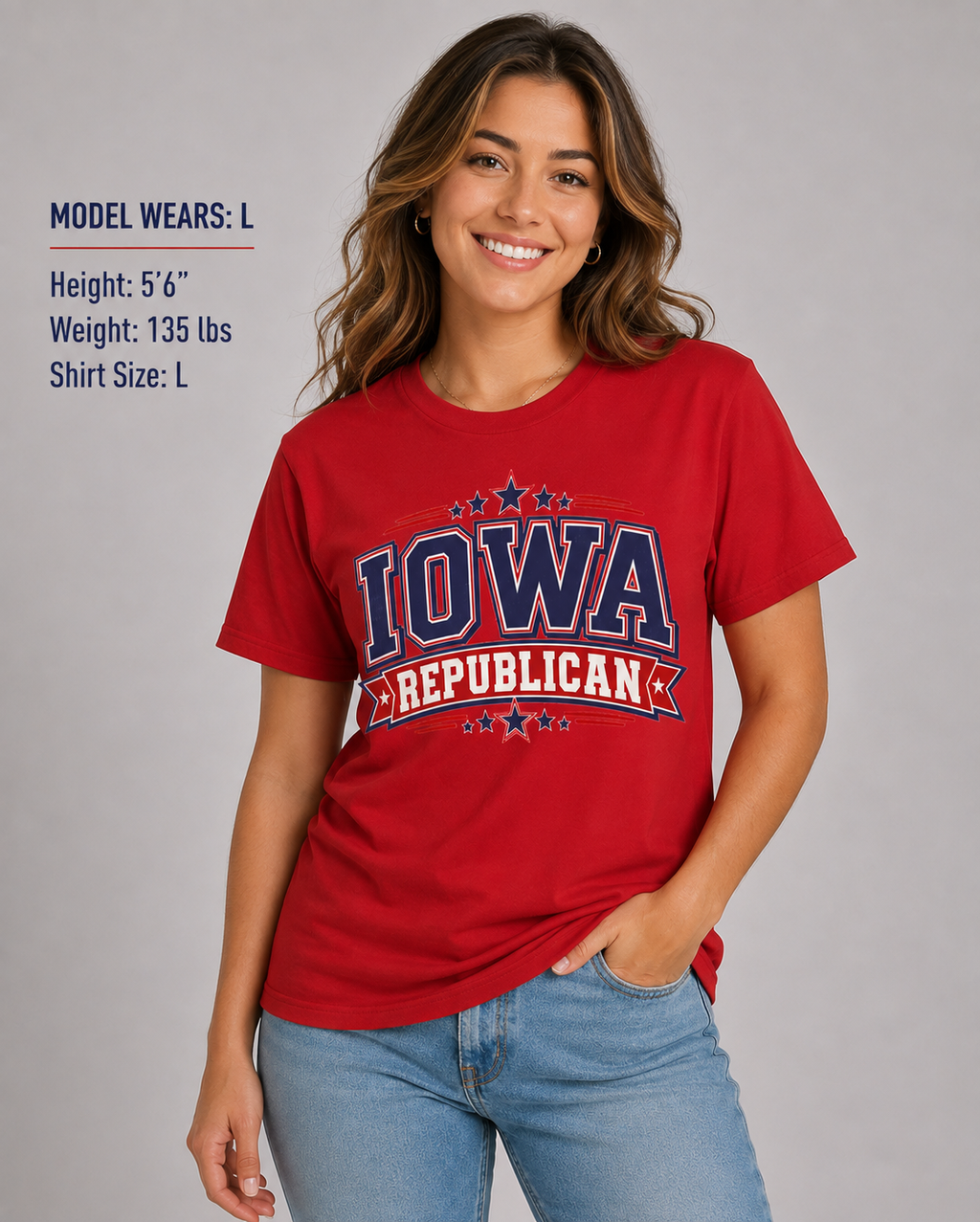 Iowa Republican Unisex T-Shirt State Pride Political Tee Red 2026