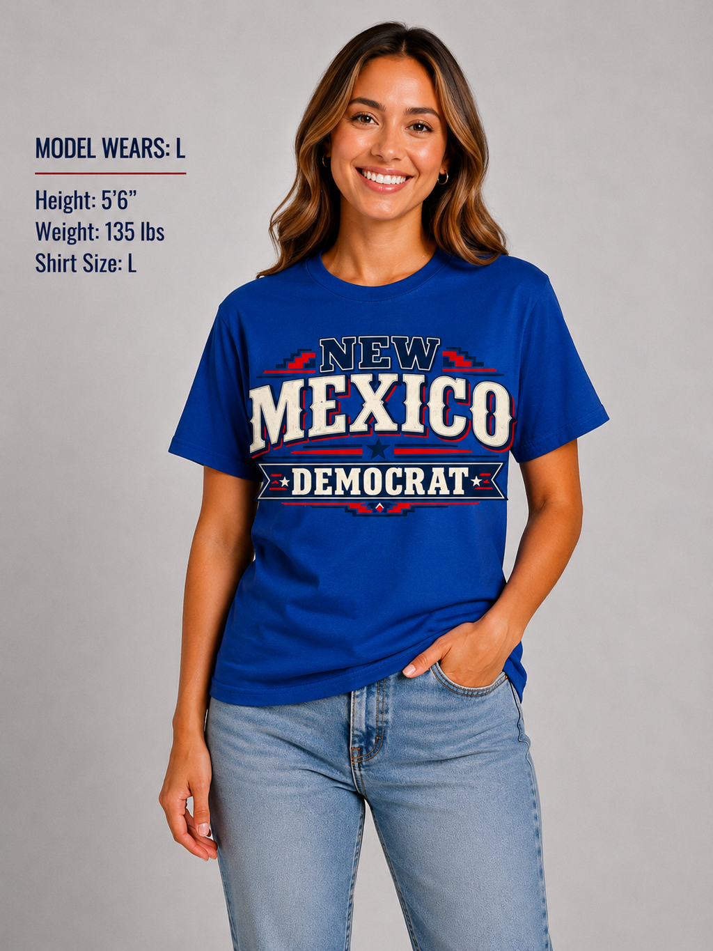 New Mexico Democrat Unisex T-Shirt State Pride Political Tee Blue 2026