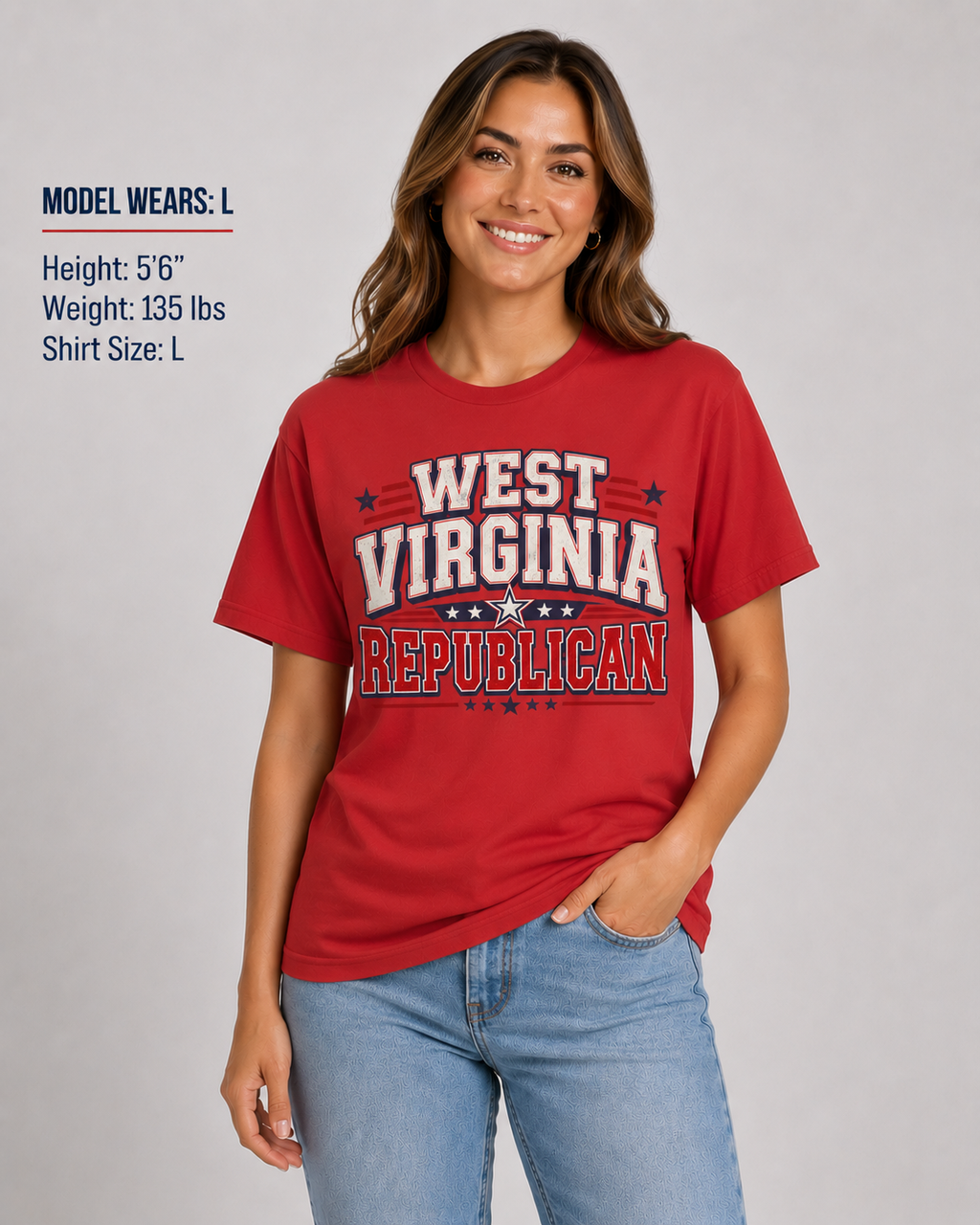 West Virginia Republican Unisex T-Shirt State Pride Political Tee Red 2026