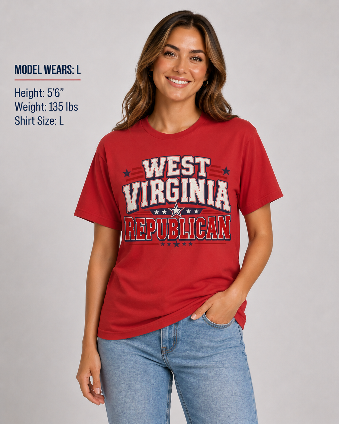 West Virginia Republican Unisex T-Shirt State Pride Political Tee Red 2026