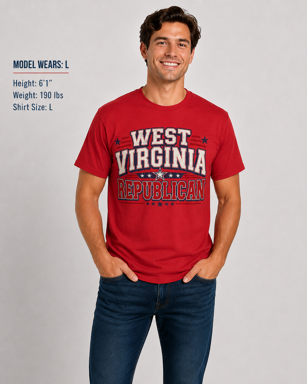 West Virginia Republican Unisex T-Shirt State Pride Political Tee Red 2026