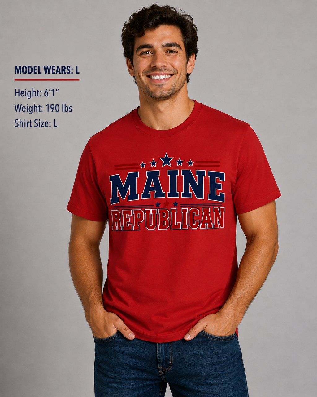 Maine Republican Unisex T-Shirt State Pride Political Tee Red 2026