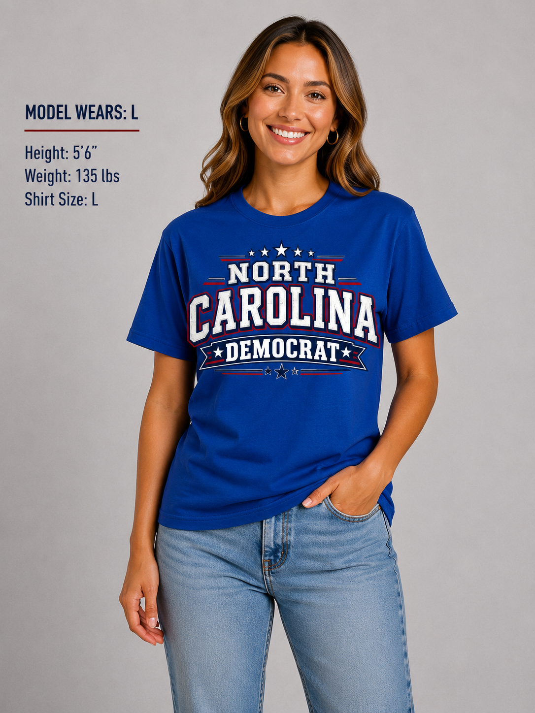 North Carolina Democrat Unisex T-Shirt State Pride Political Tee Blue 2026