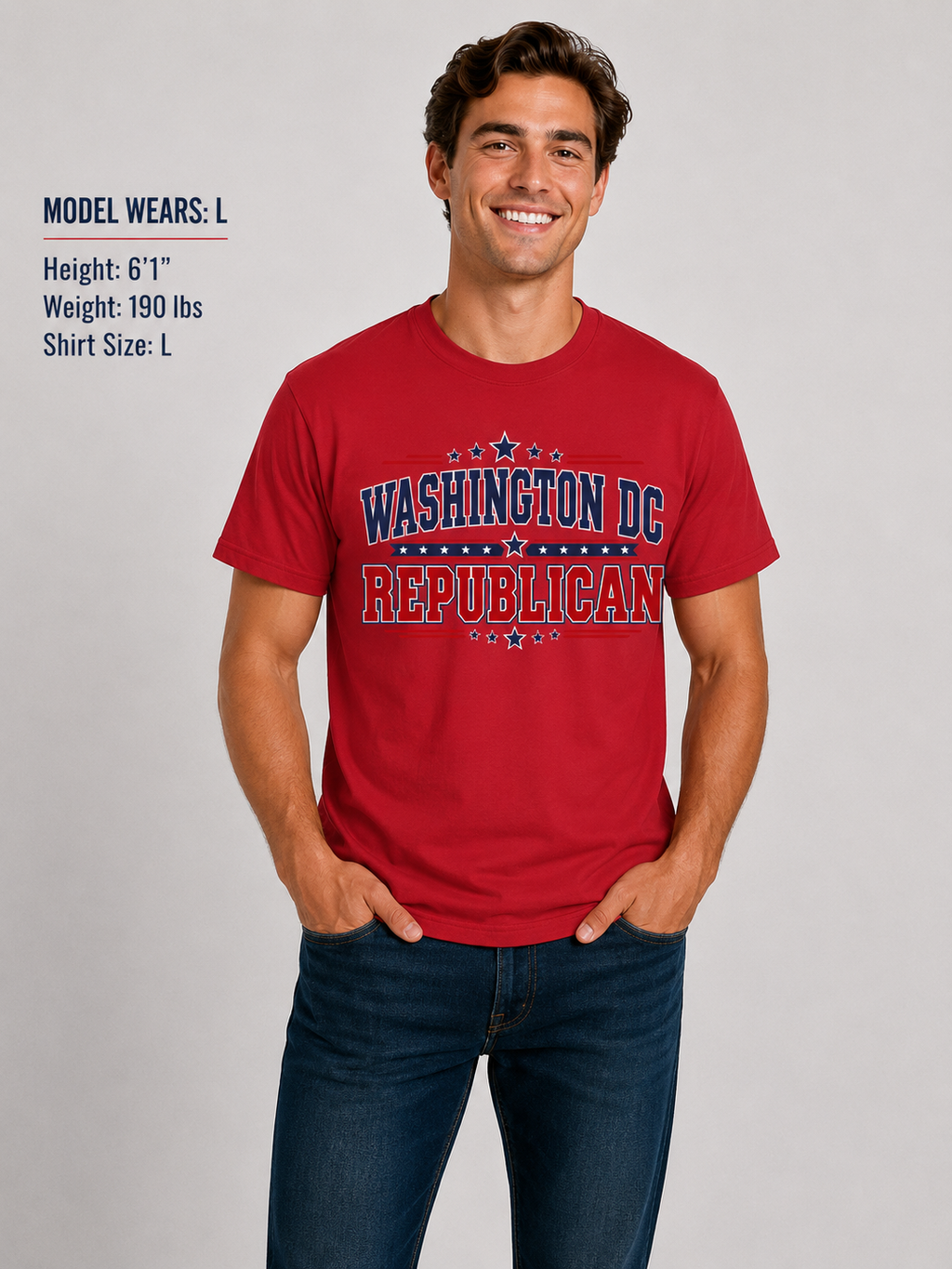 Washington DC Republican Unisex T-Shirt State Pride Political Tee Red 2026