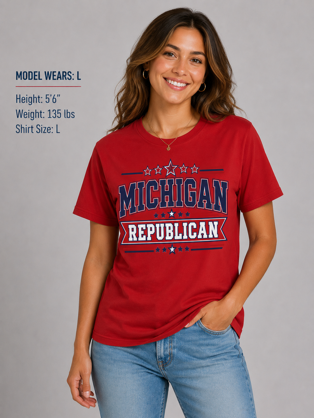 Michigan Republican Unisex T-Shirt State Pride Political Tee Red 2026