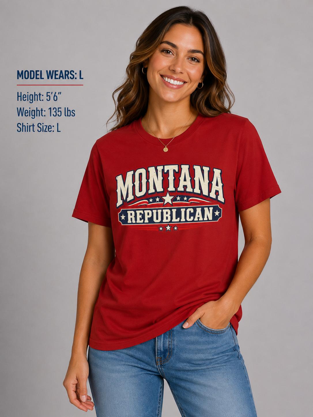Montana Republican Unisex T-Shirt State Pride Political Tee Red 2026