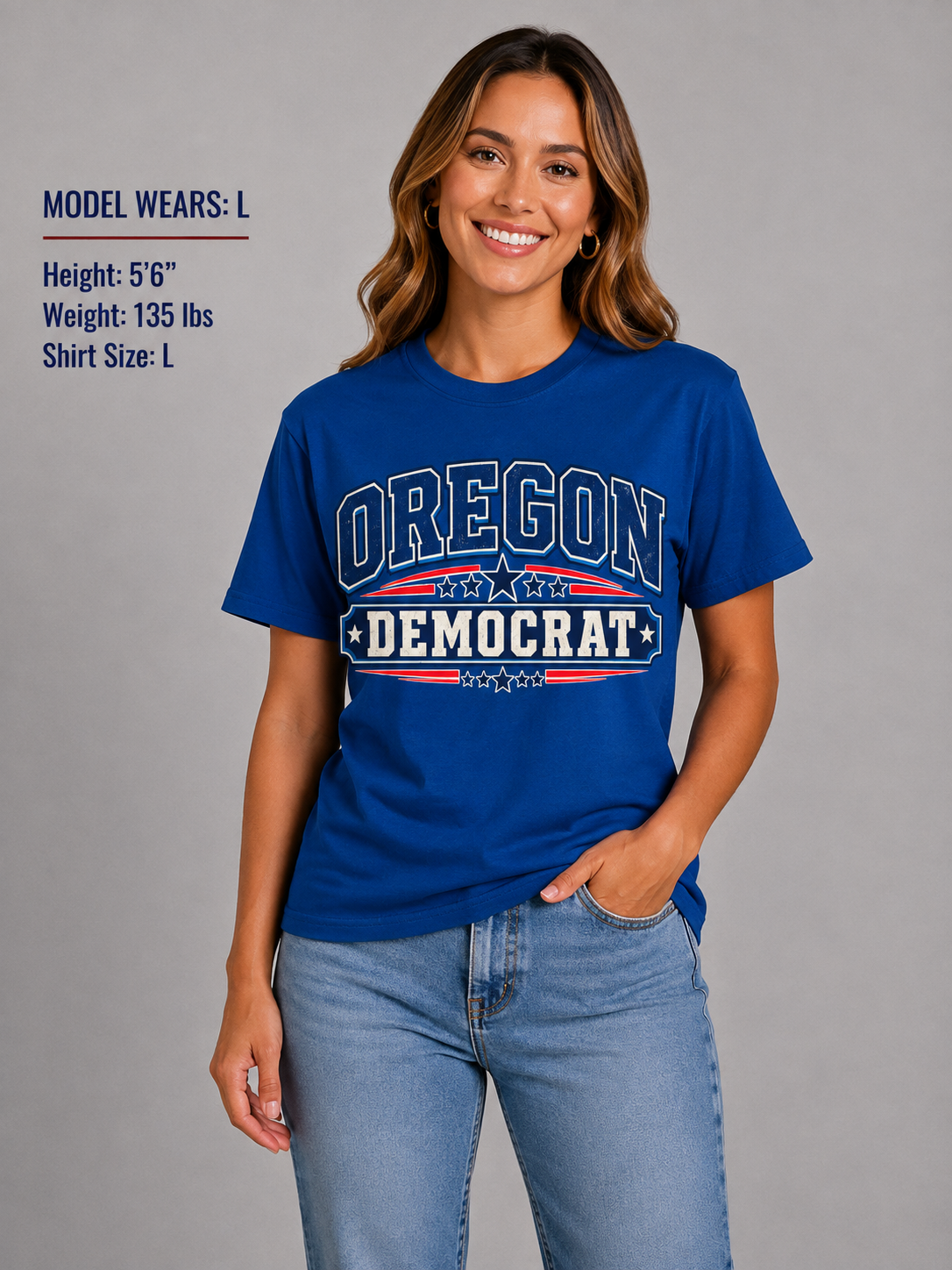 Oregon Democrat Unisex T-Shirt State Pride Political Tee Blue 2026